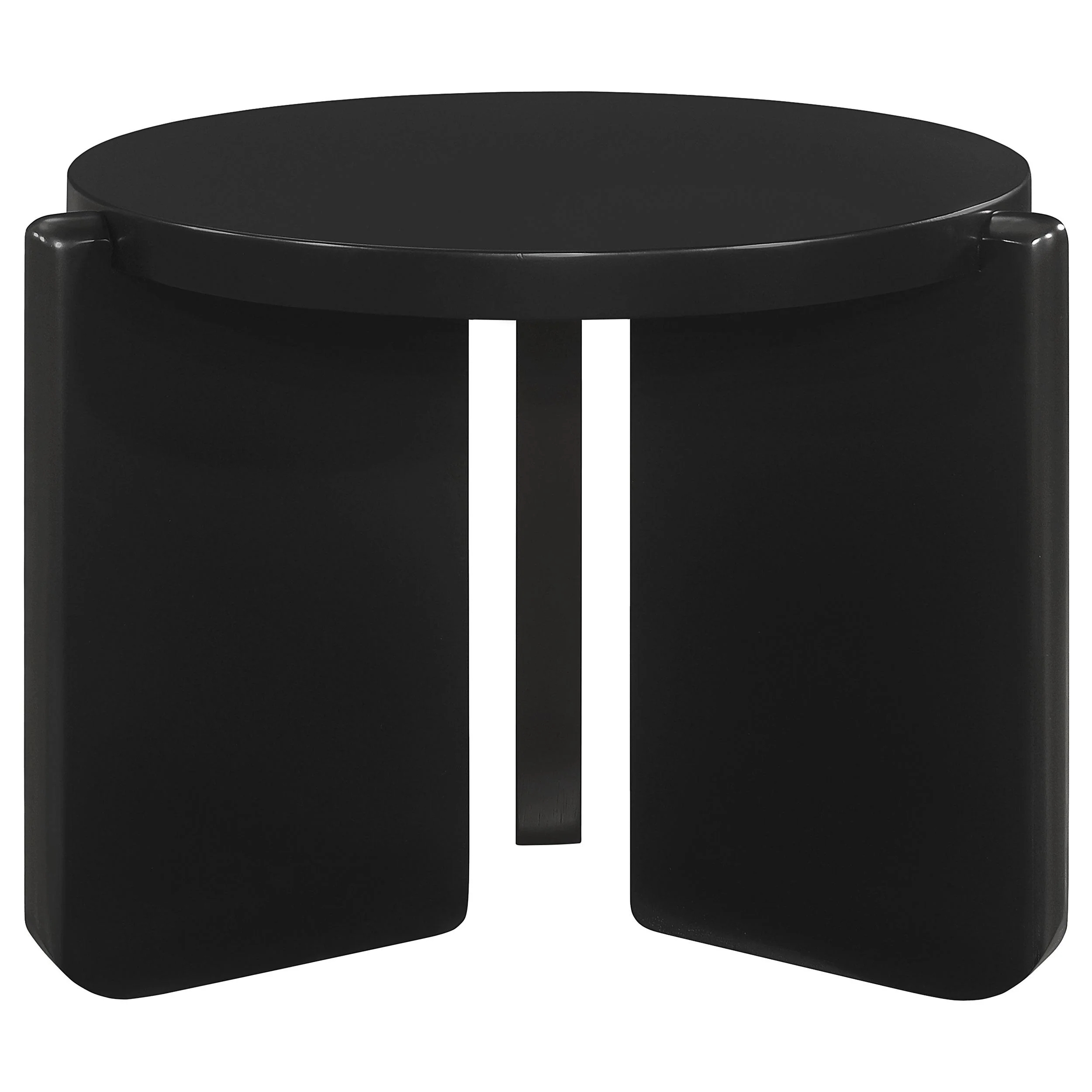 Coaster Furniture Cordova 709677 Round Solid Wood End Table - Black - Image 3