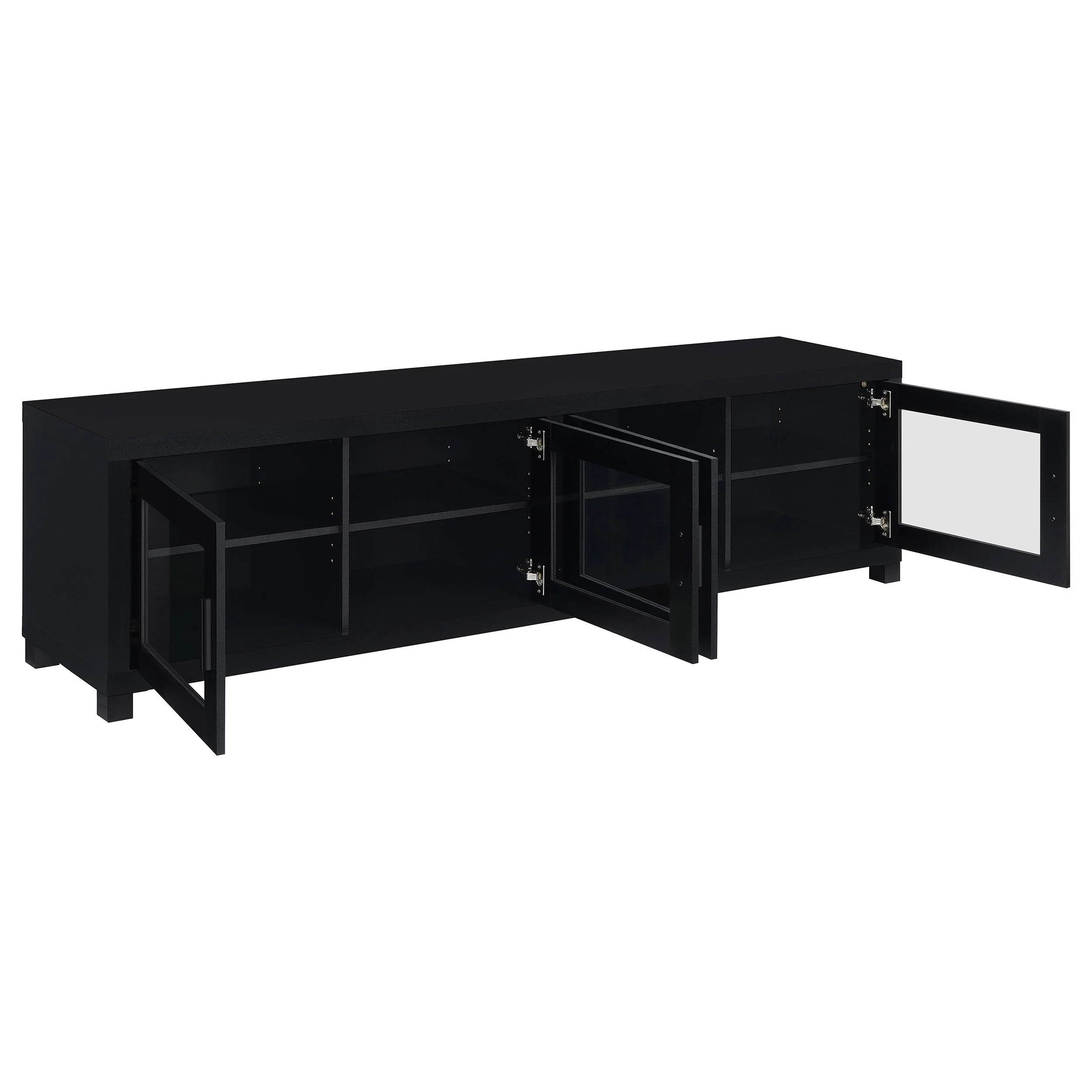 Coaster Furniture Jupiter 736303 4-door Engineered Wood 79-inch TV Stand - Black - Image 3