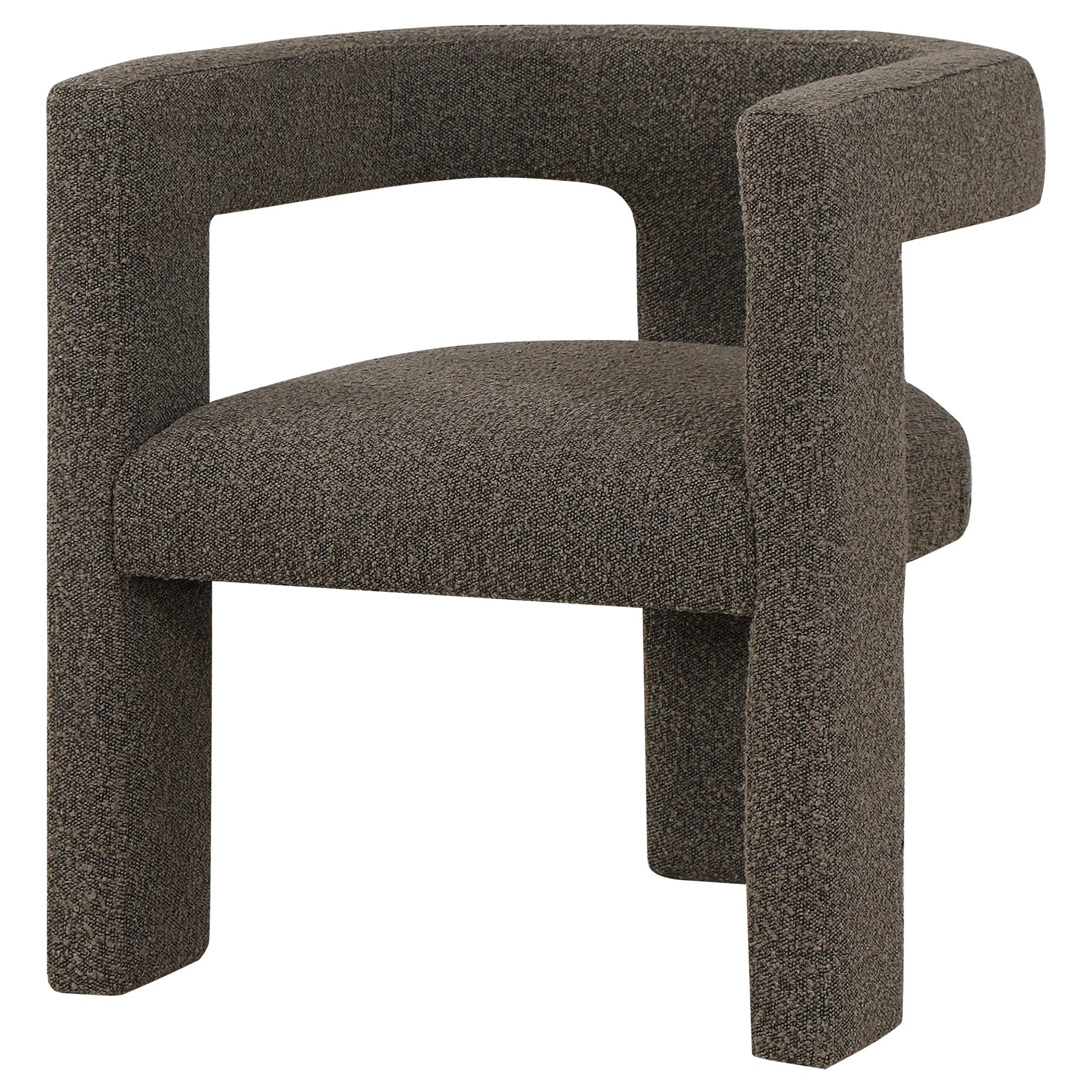 Coaster Furniture Petra 902880 Boucle Upholstered Accent Side Chair - Chocolate Brown - Image 3