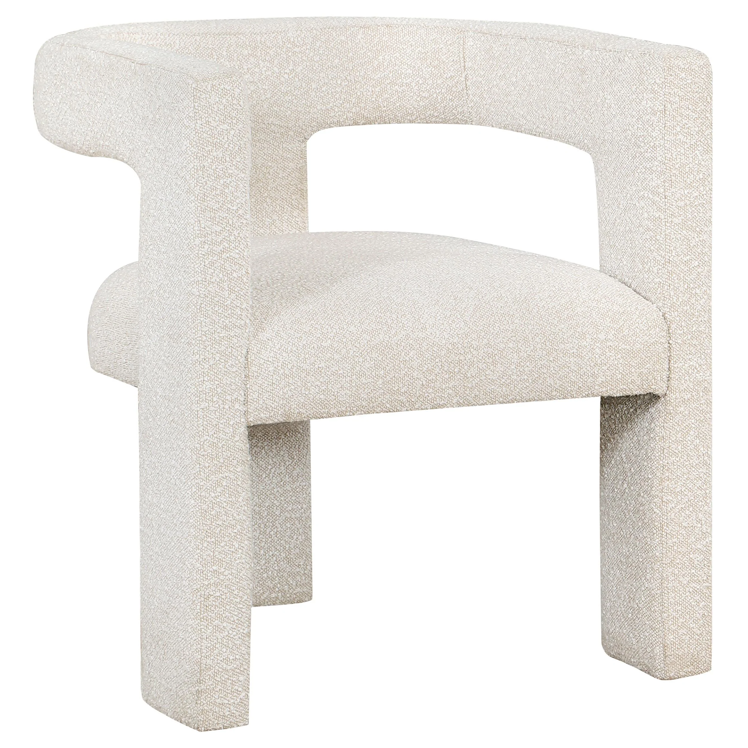 Coaster Furniture Petra 902881 Boucle Upholstered Accent Side Chair – White