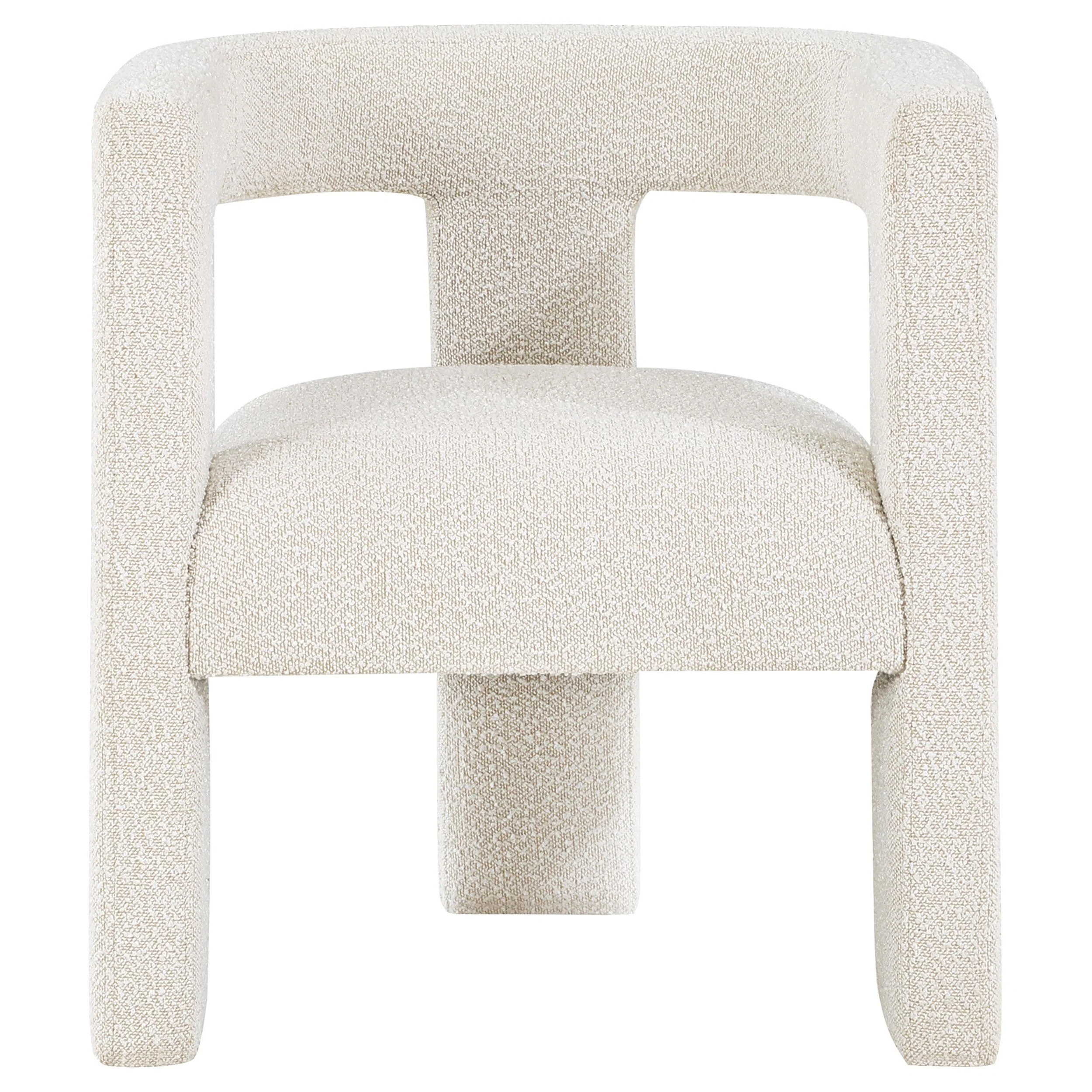Coaster Furniture Petra 902881 Boucle Upholstered Accent Side Chair - White - Image 3