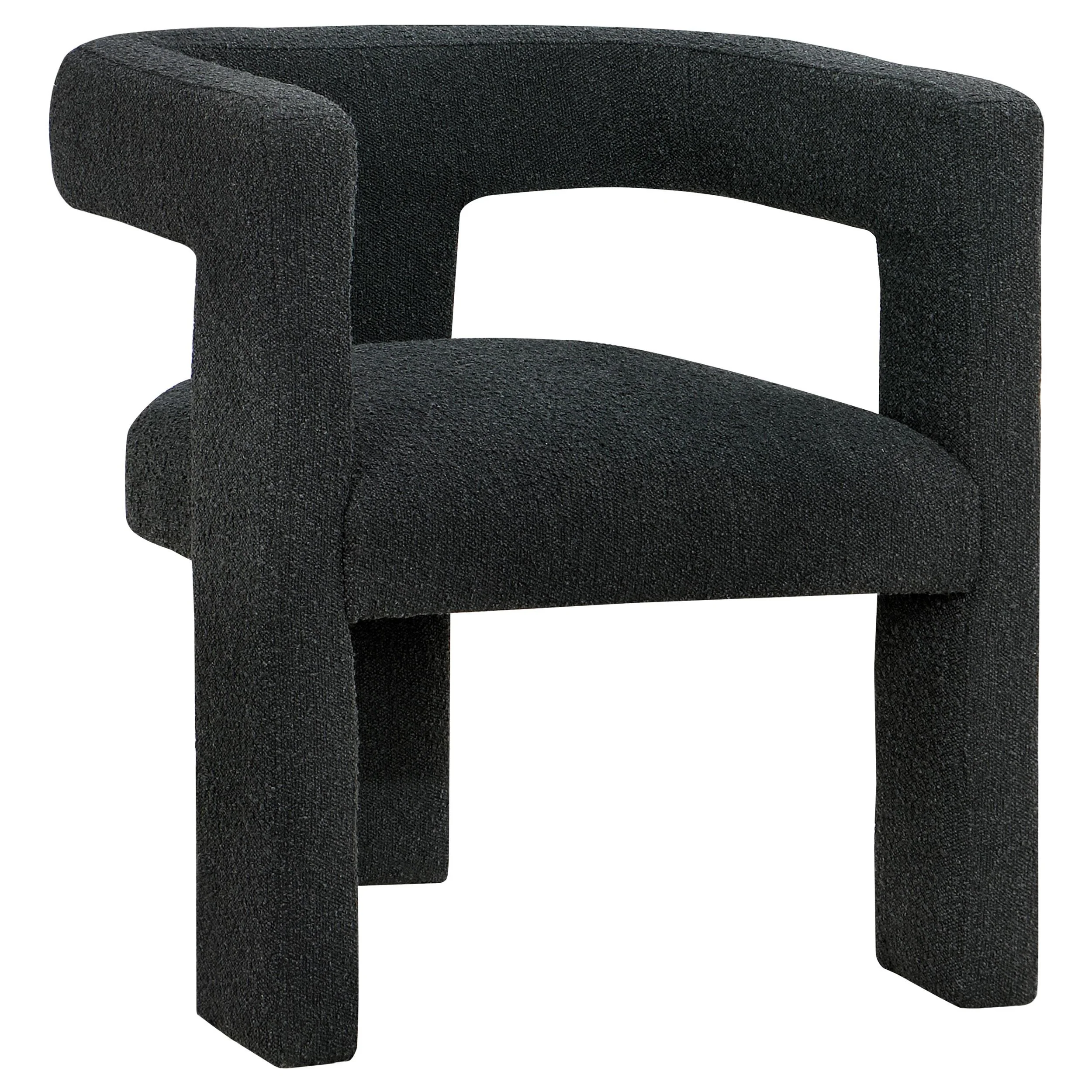 Coaster Furniture Petra 902882 Boucle Upholstered Accent Side Chair – Black