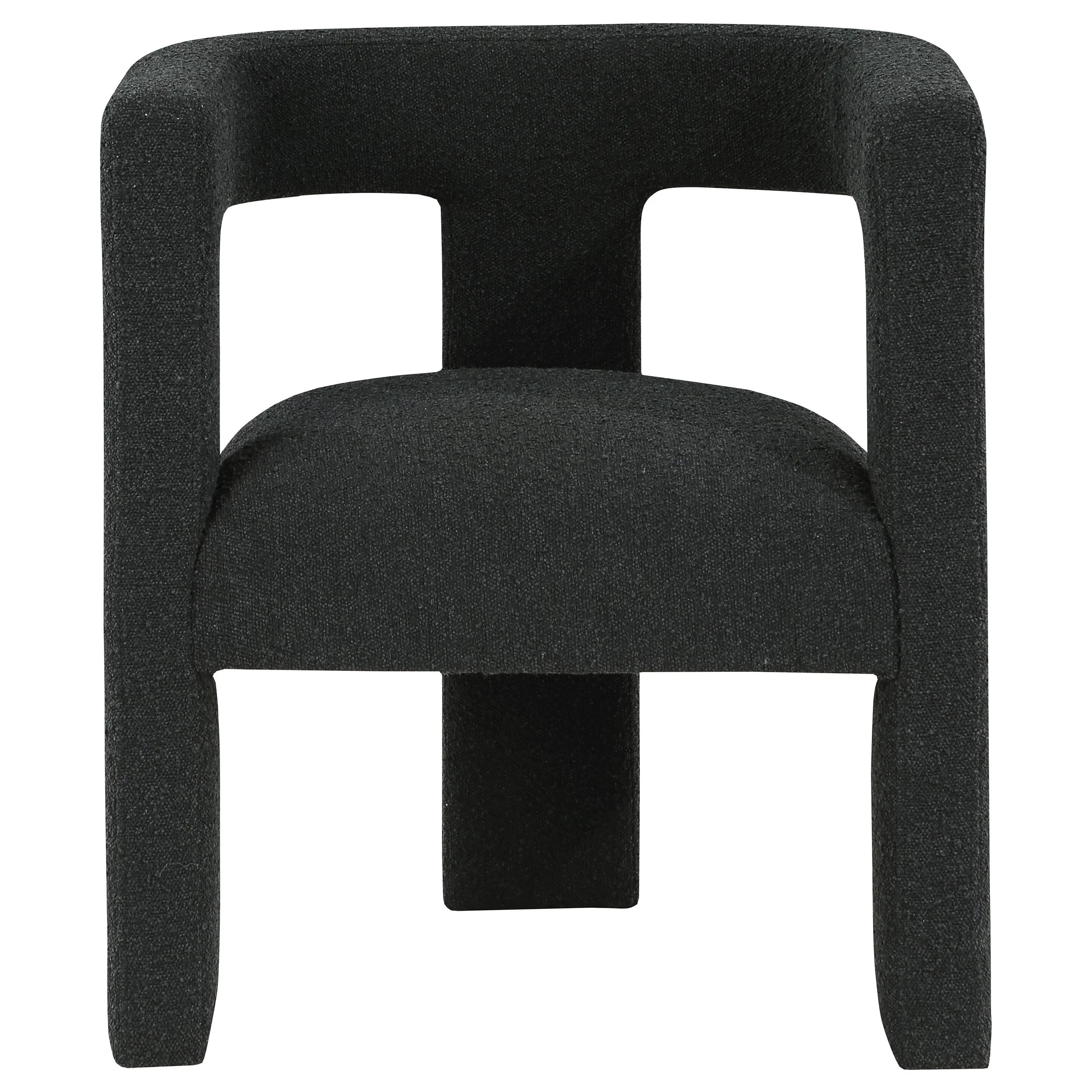 Coaster Furniture Petra 902882 Boucle Upholstered Accent Side Chair - Black - Image 2