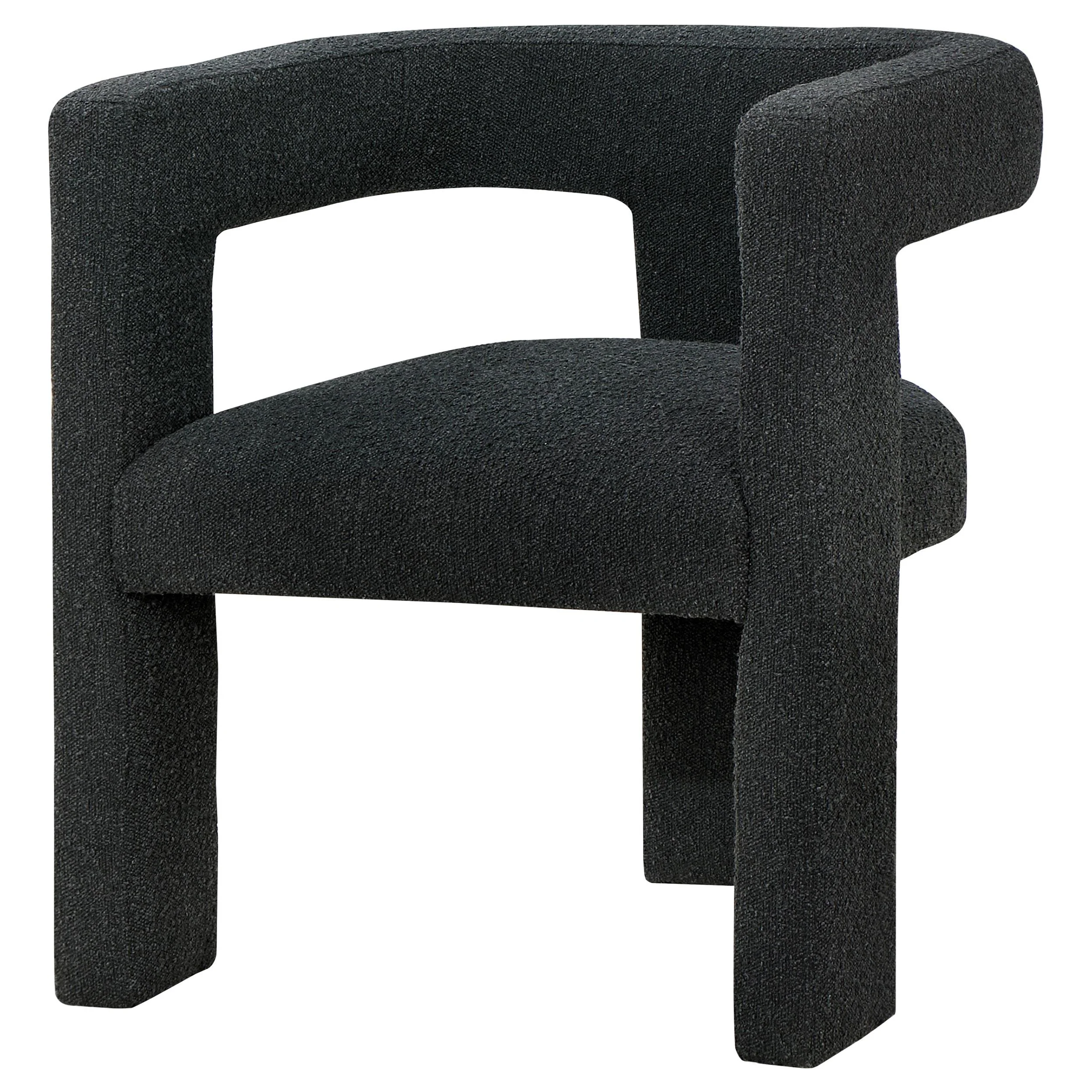 Coaster Furniture Petra 902882 Boucle Upholstered Accent Side Chair - Black - Image 3