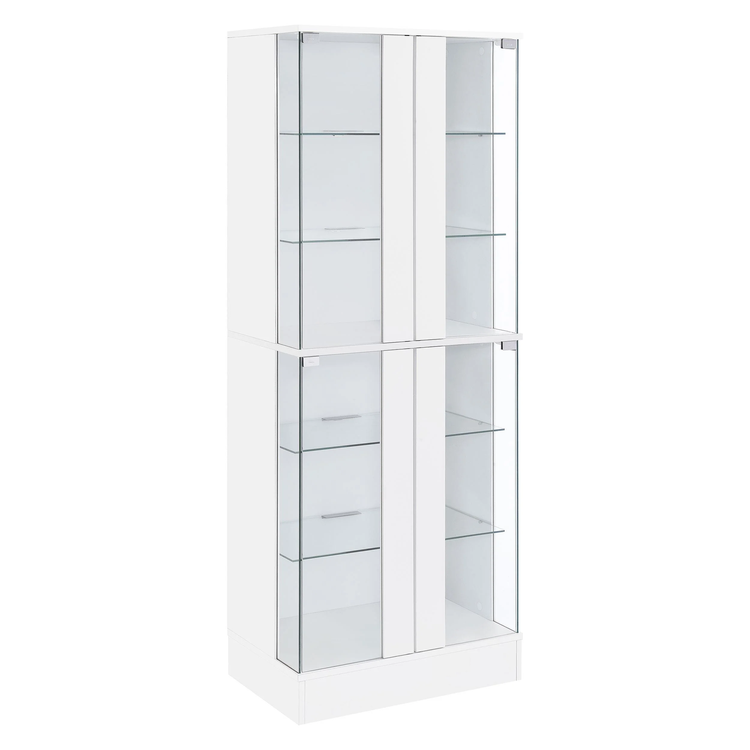 Coaster Furniture Cabra 950397 4-door LED Curio Display Cabinet – White High Gloss