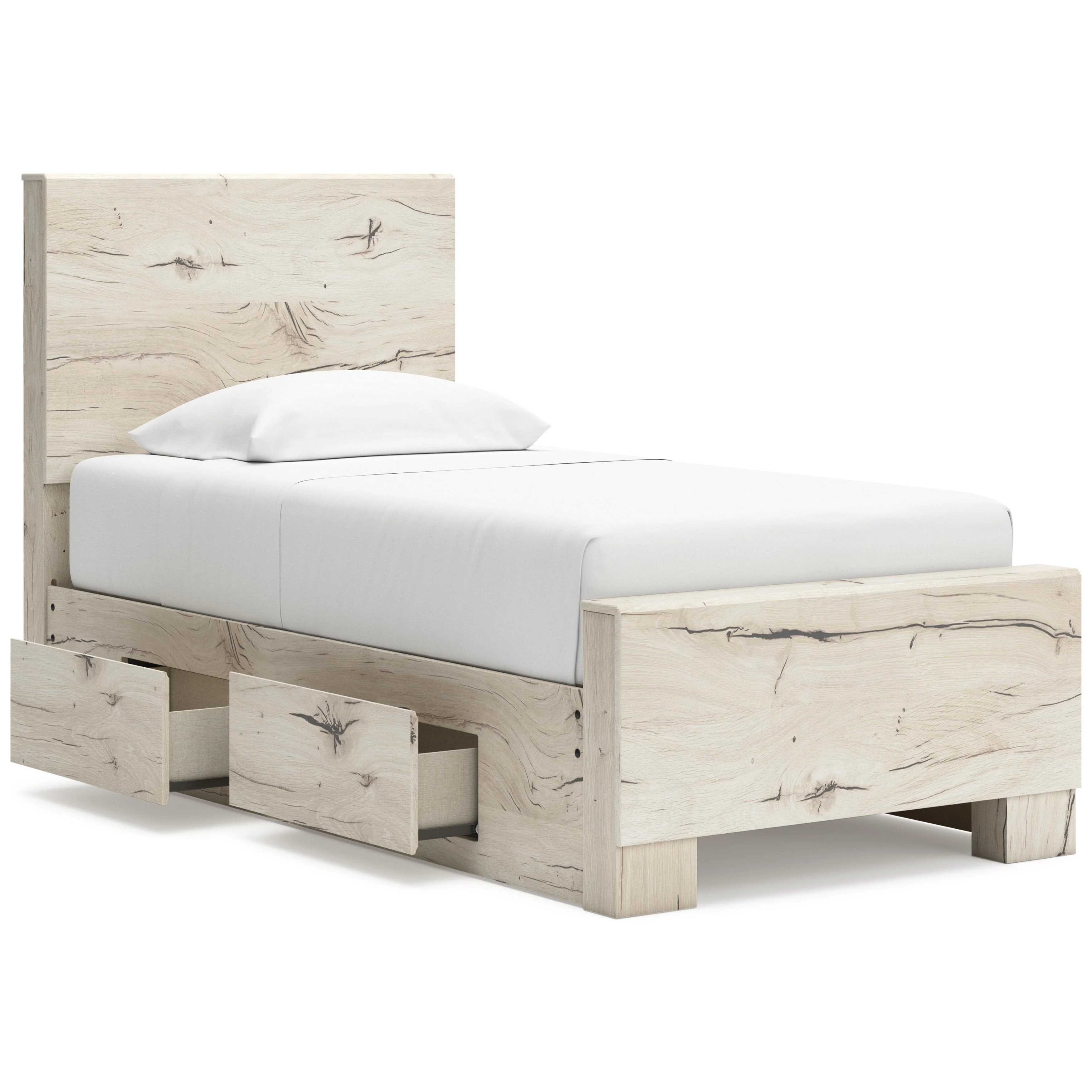 Signature Design by Ashley Lawroy B2310B23 Twin Panel Bed with Storage - Image 2