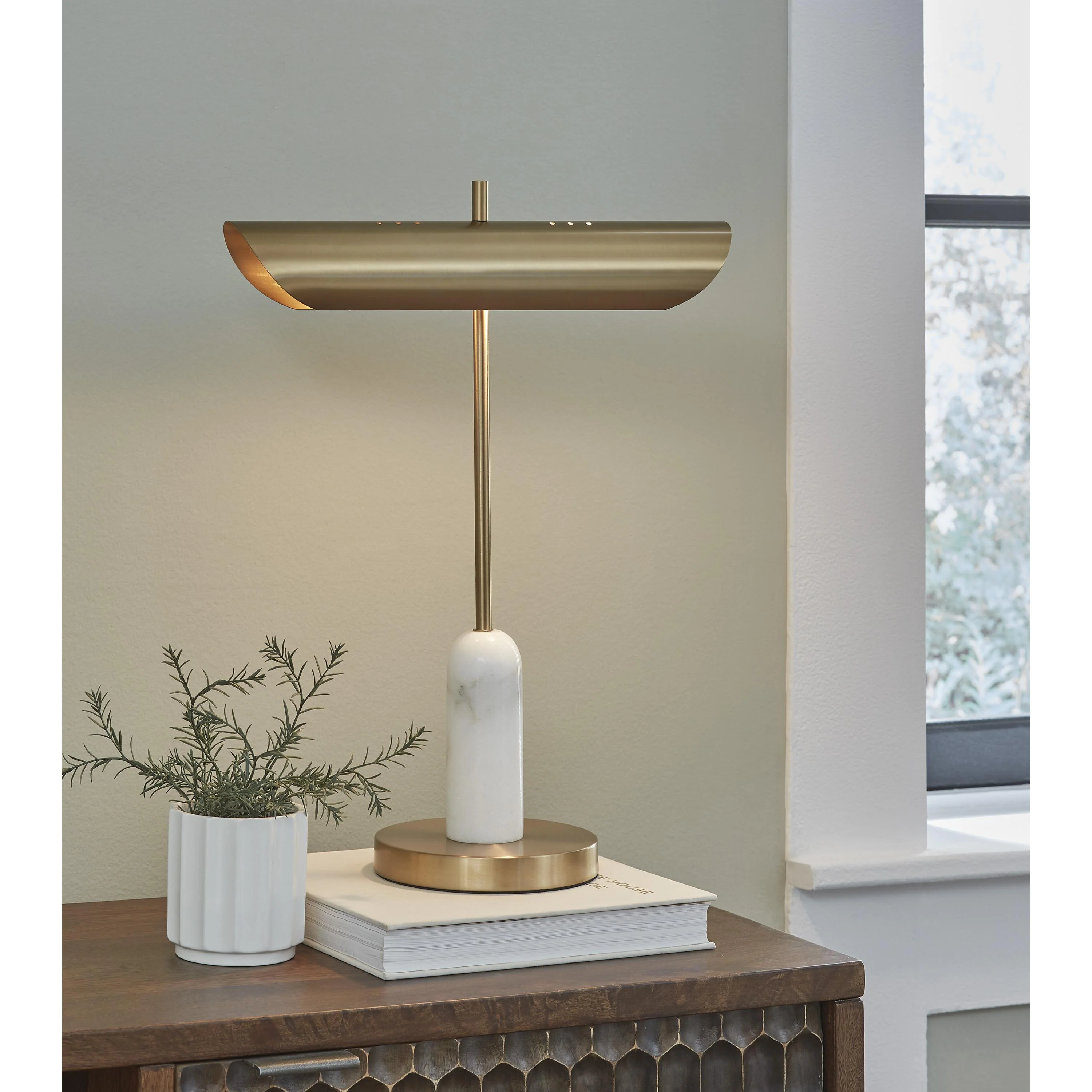 Signature Design by Ashley Rowleigh L734392 Marble Desk Lamp - Image 2