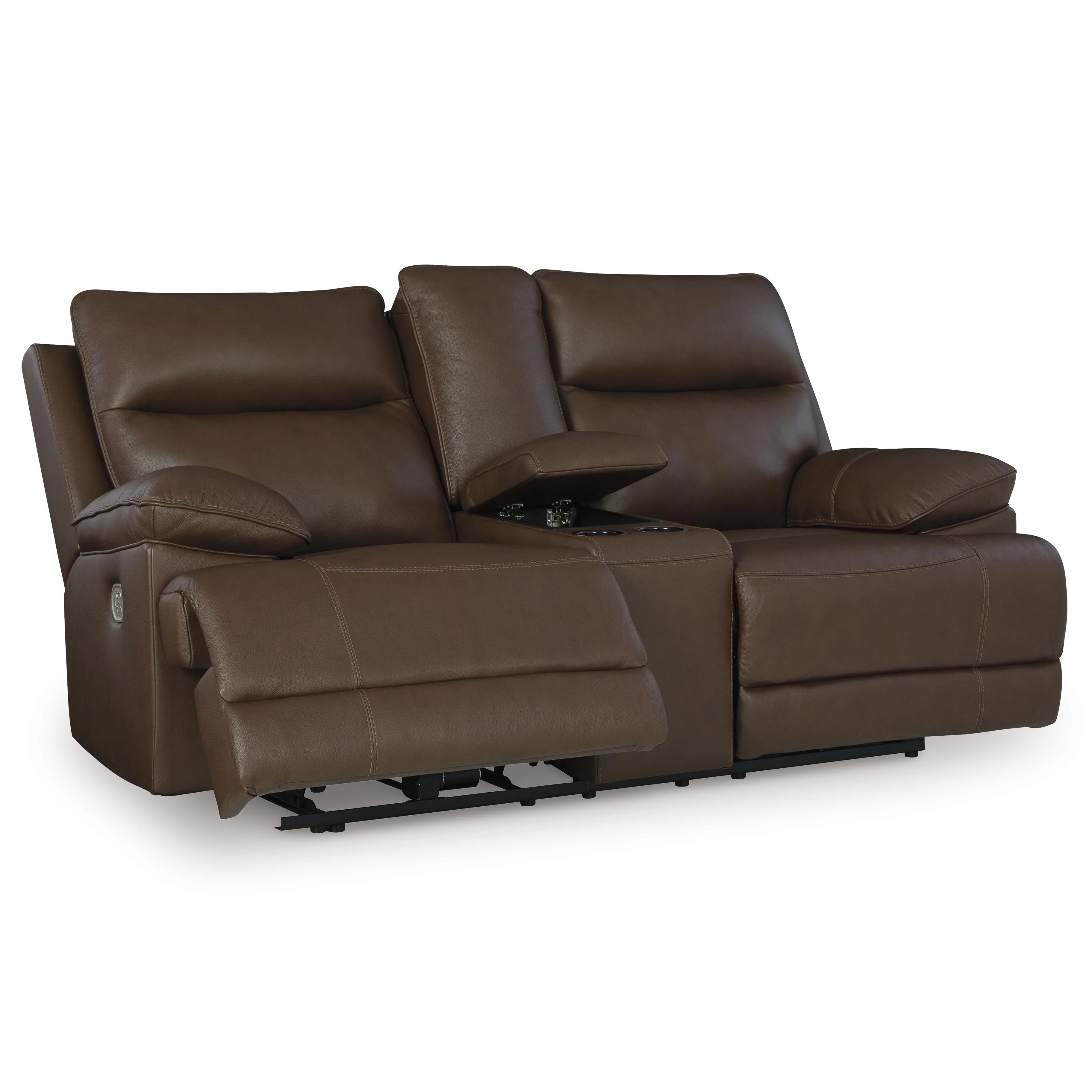 Signature Design by Ashley VonRyan U1040018 Power Reclining Loveseat with Console and Adjustable Headrest - Image 1