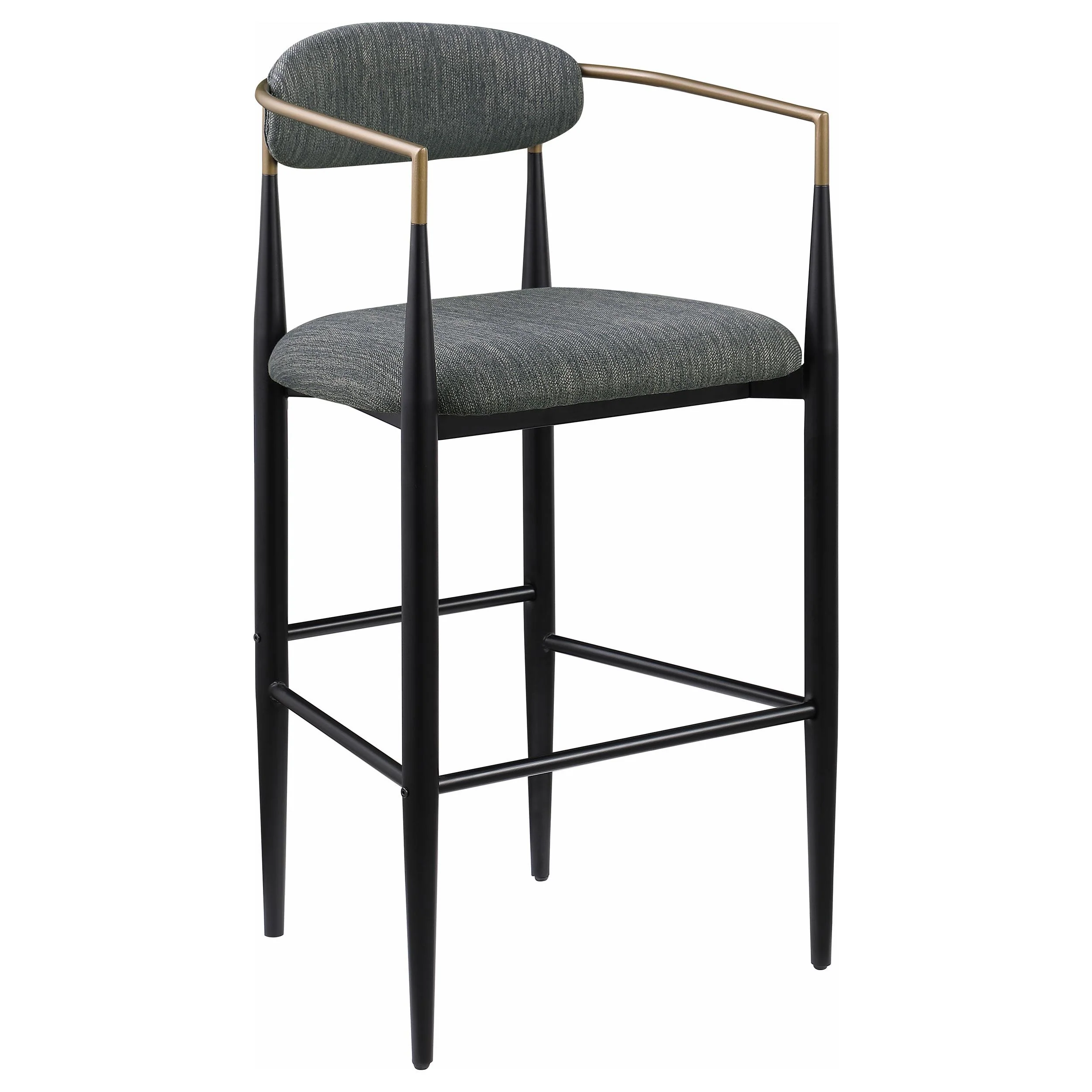 Coaster Furniture Tina 121189 Fabric Upholstered Bar Chair - Dark Grey - Image 1