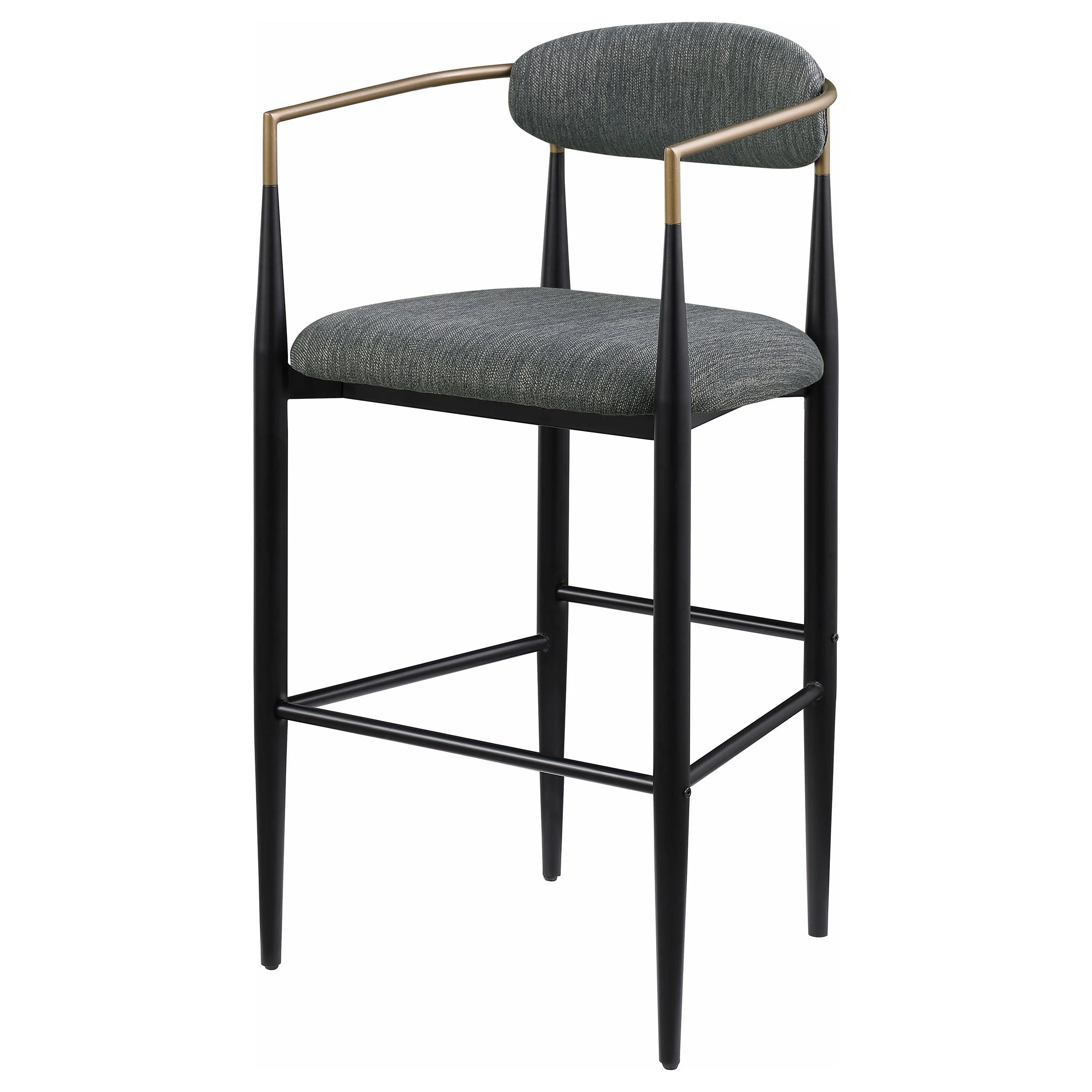 Coaster Furniture Tina 121189 Fabric Upholstered Bar Chair - Dark Grey - Image 3