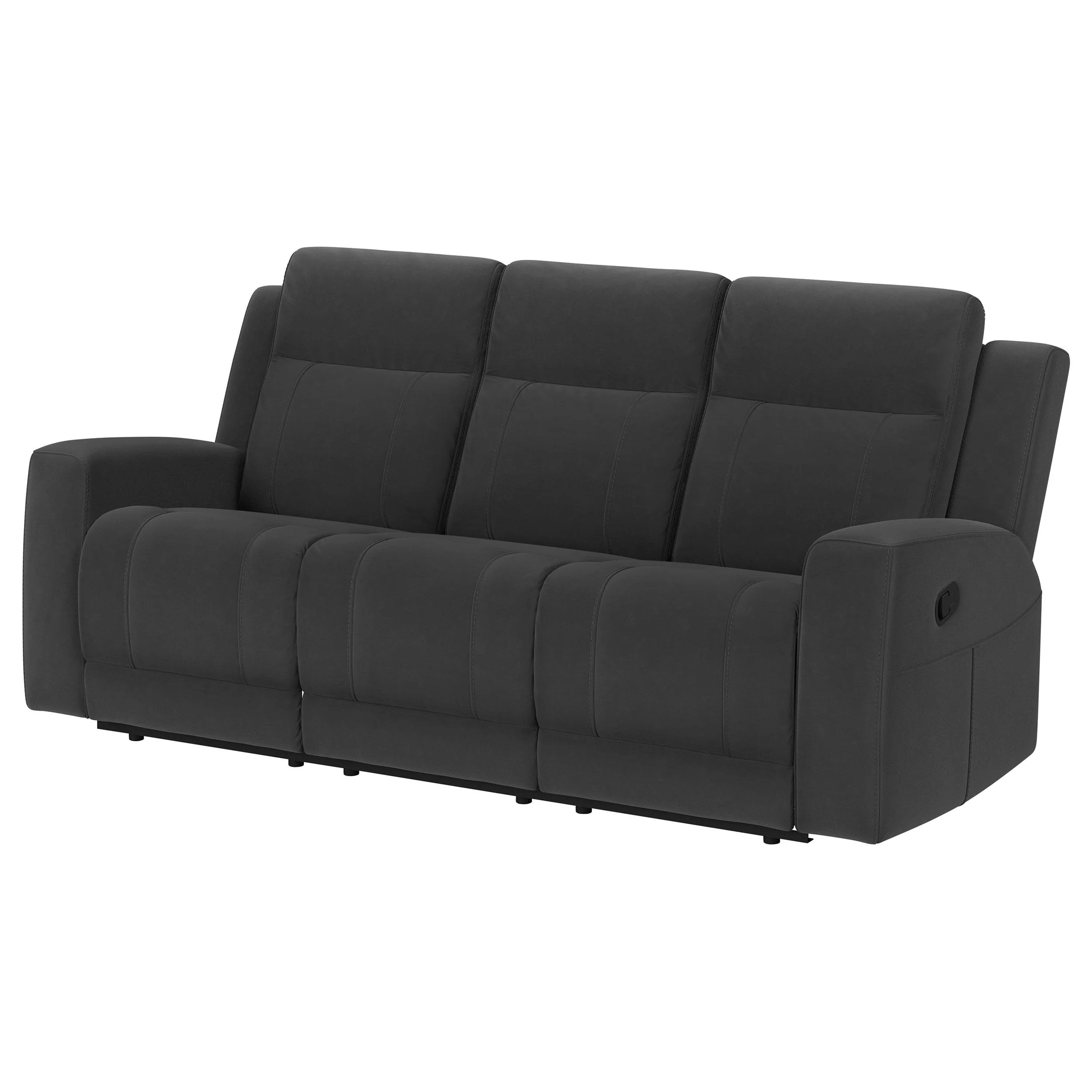 Coaster Furniture Brentwood 610284 Upholstered Motion Reclining Sofa - Dark Charcoal - Image 3