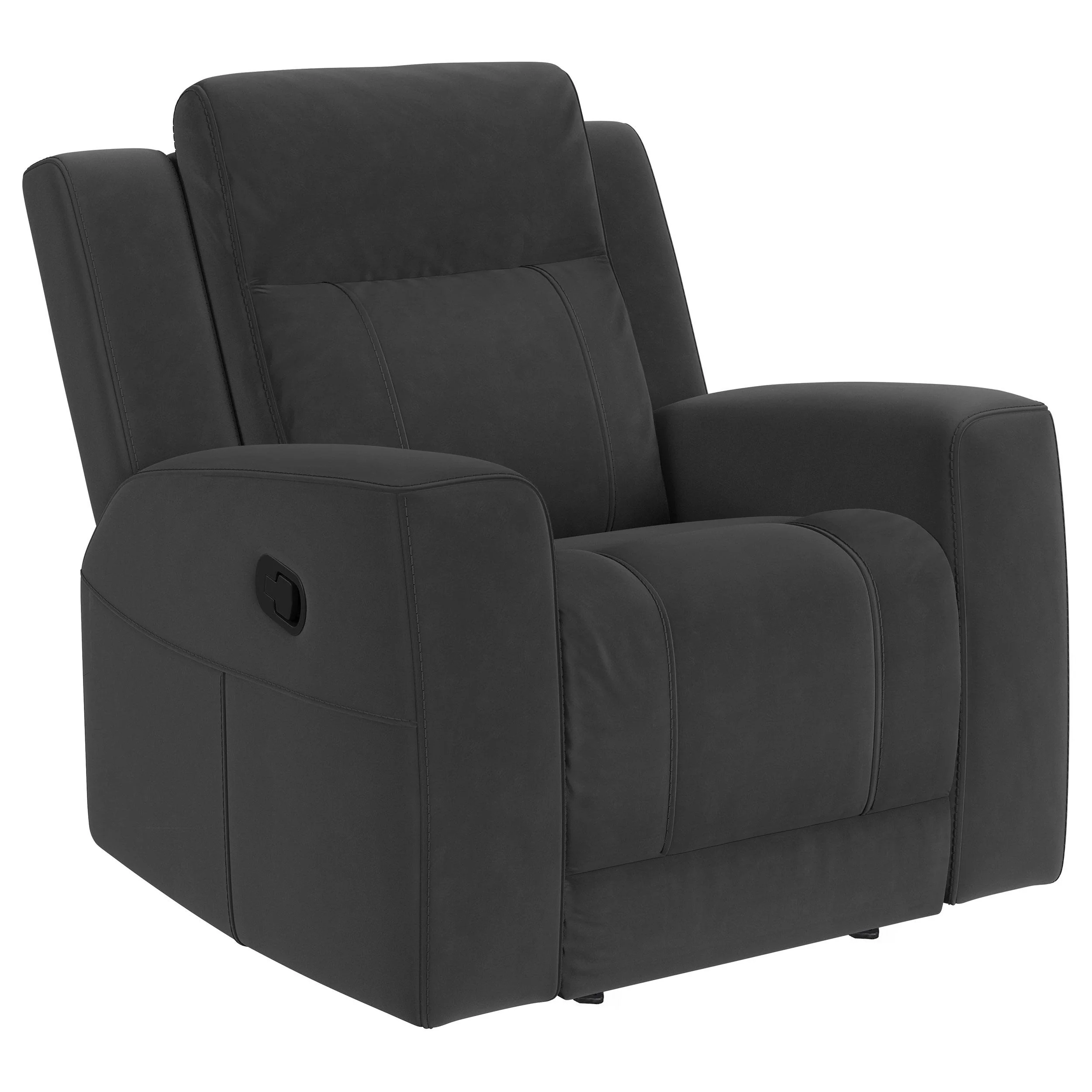 Coaster Furniture Brentwood 610286 Upholstered Recliner Chair – Dark Charcoal