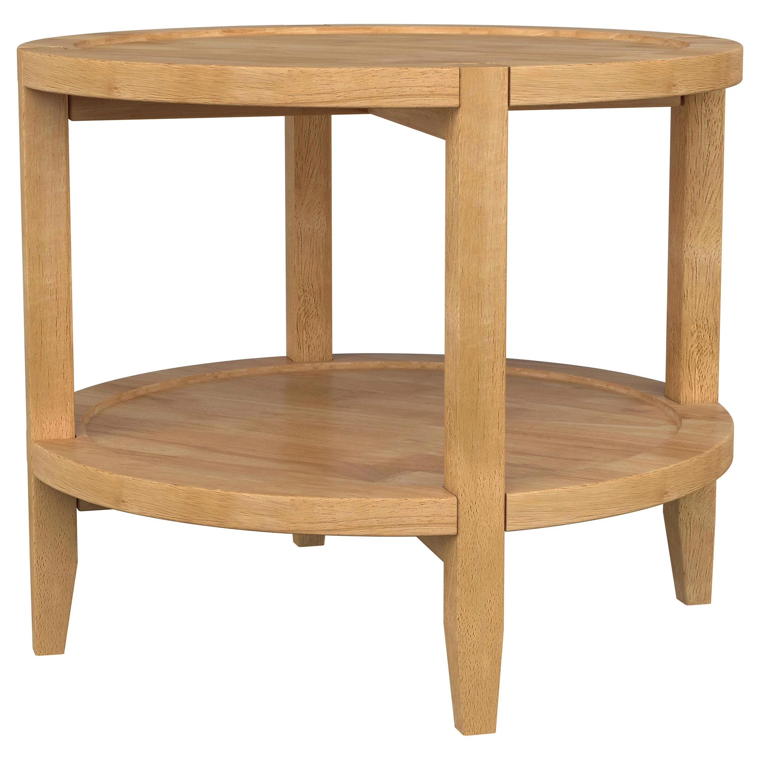 Coaster Furniture Camillo 709697 Round Solid Wood Side End Table - Maple Brown - Image 3