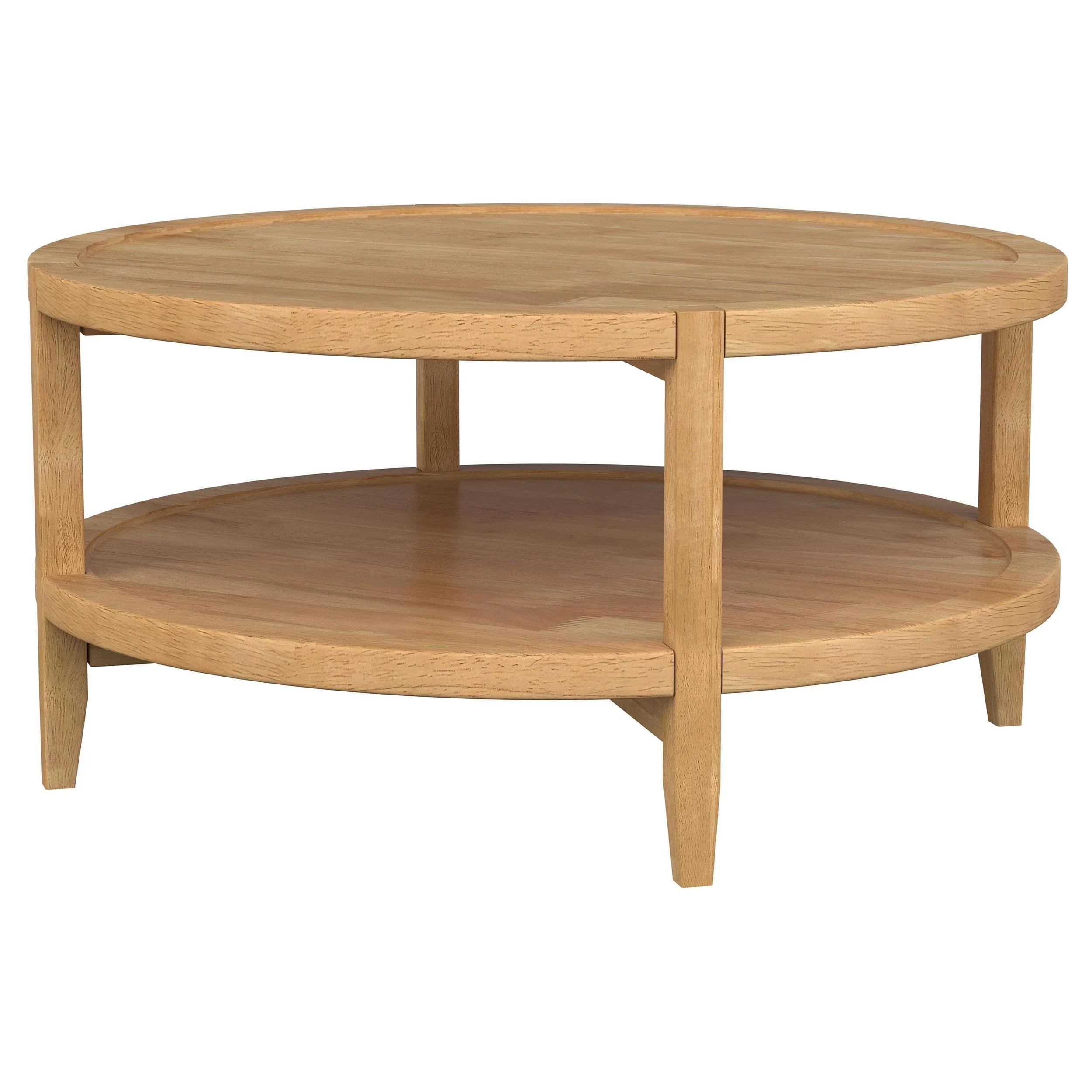 Coaster Furniture Camillo 709698 Round Solid Wood Coffee Table - Maple Brown - Image 3