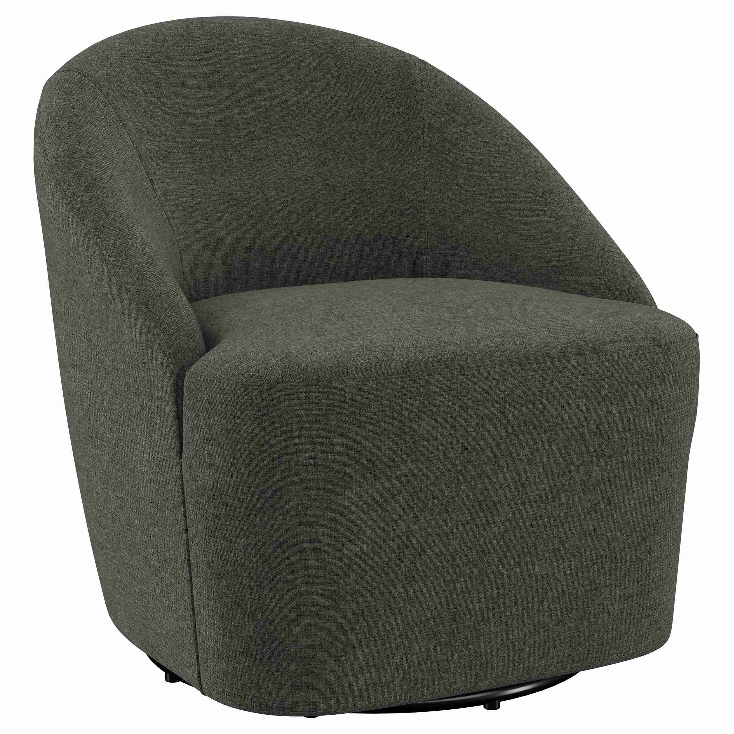 Coaster Furniture Leon 903075 Upholstered Barrel Accent Swivel Chair – Hunter Green