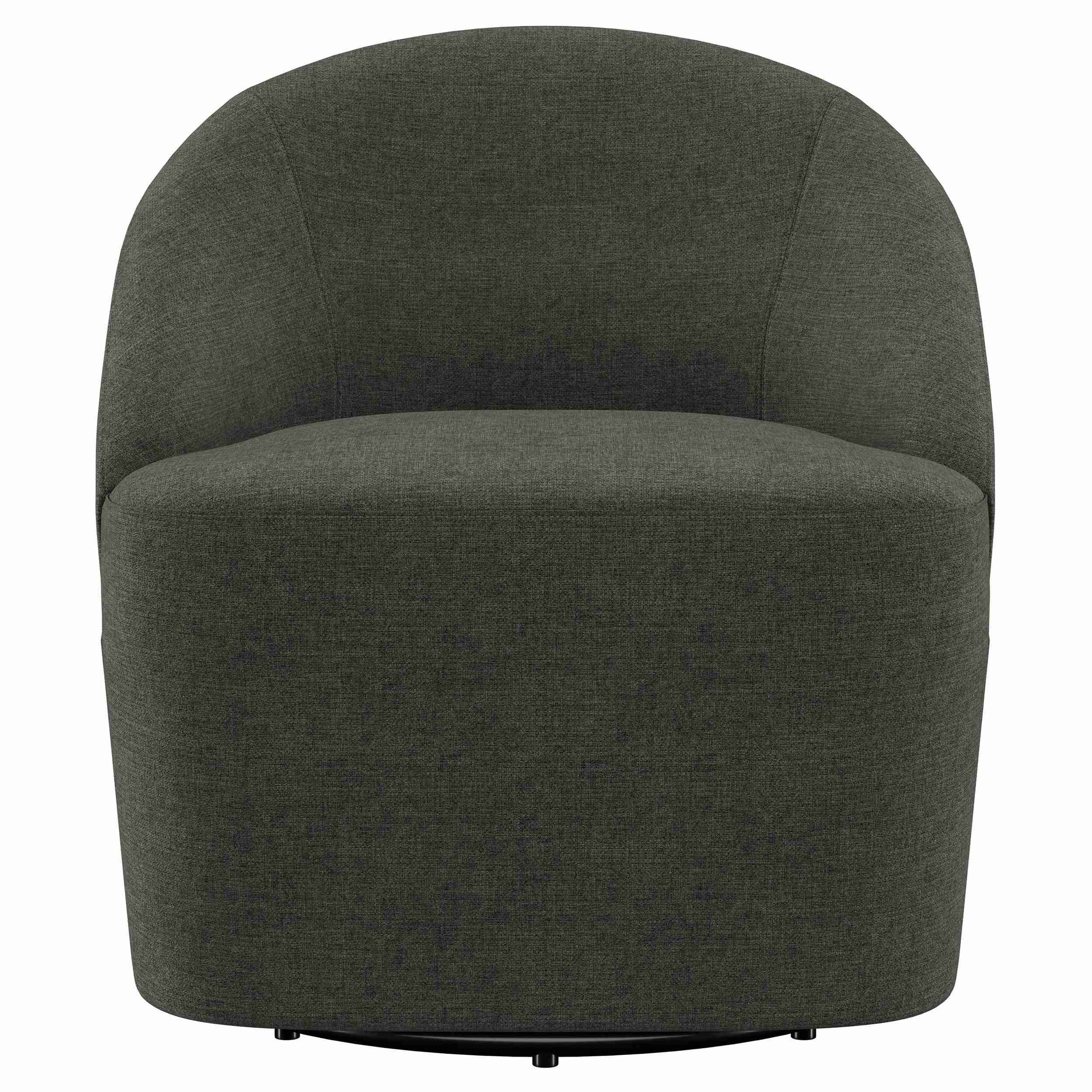 Coaster Furniture Leon 903075 Upholstered Barrel Accent Swivel Chair - Hunter Green - Image 2