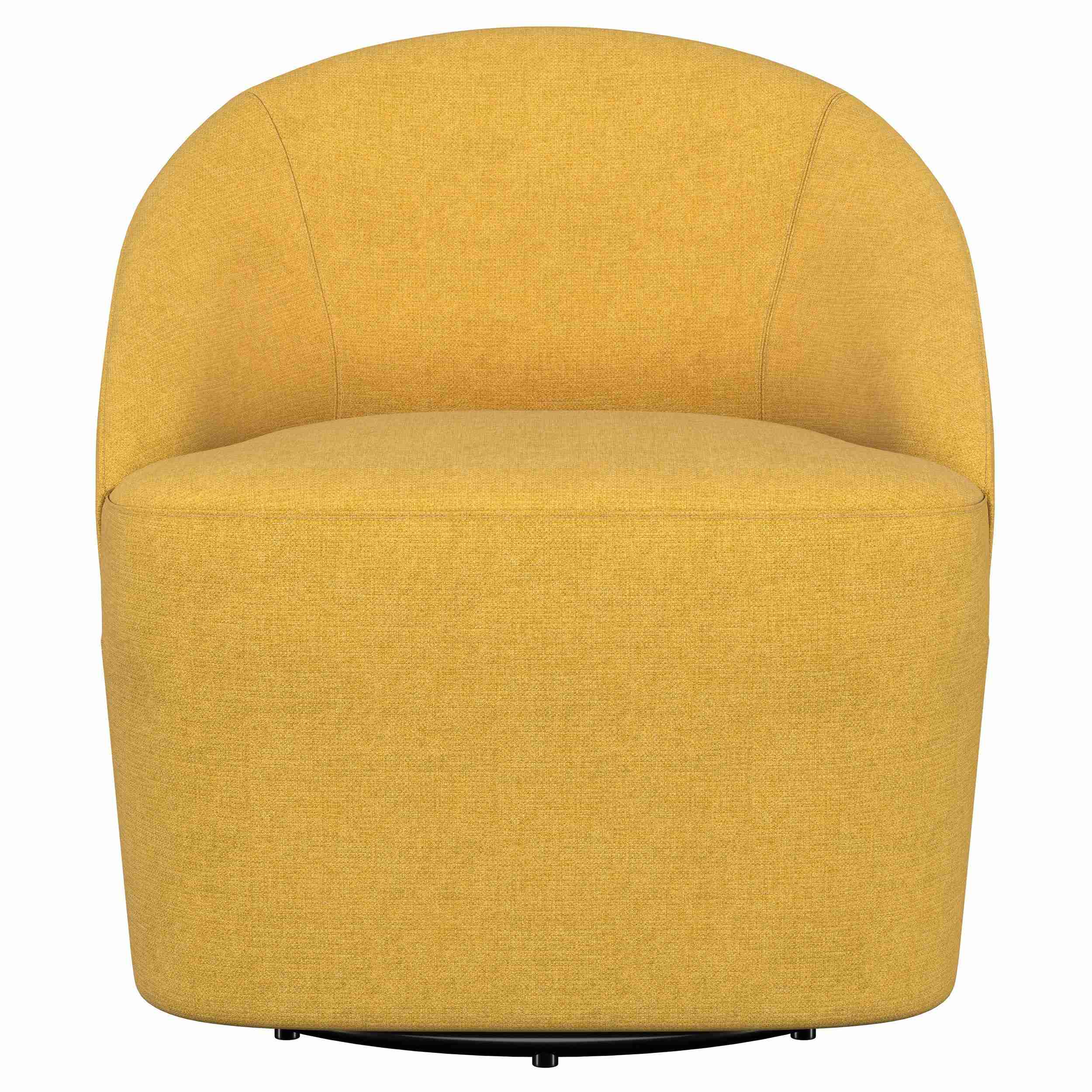 Coaster Furniture Leon 903076 Upholstered Barrel Accent Swivel Chair - Mustard Yellow - Image 2