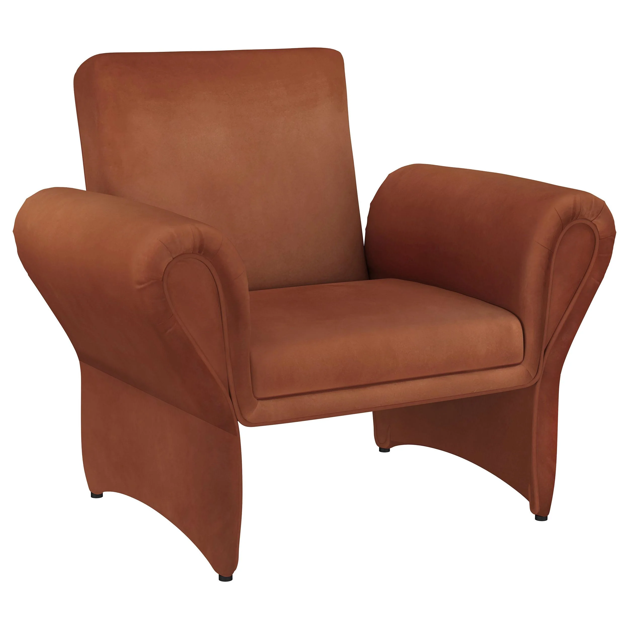Coaster Furniture Liana 903150 Upholstered Roll Arm Accent Armchair – Rust Orange