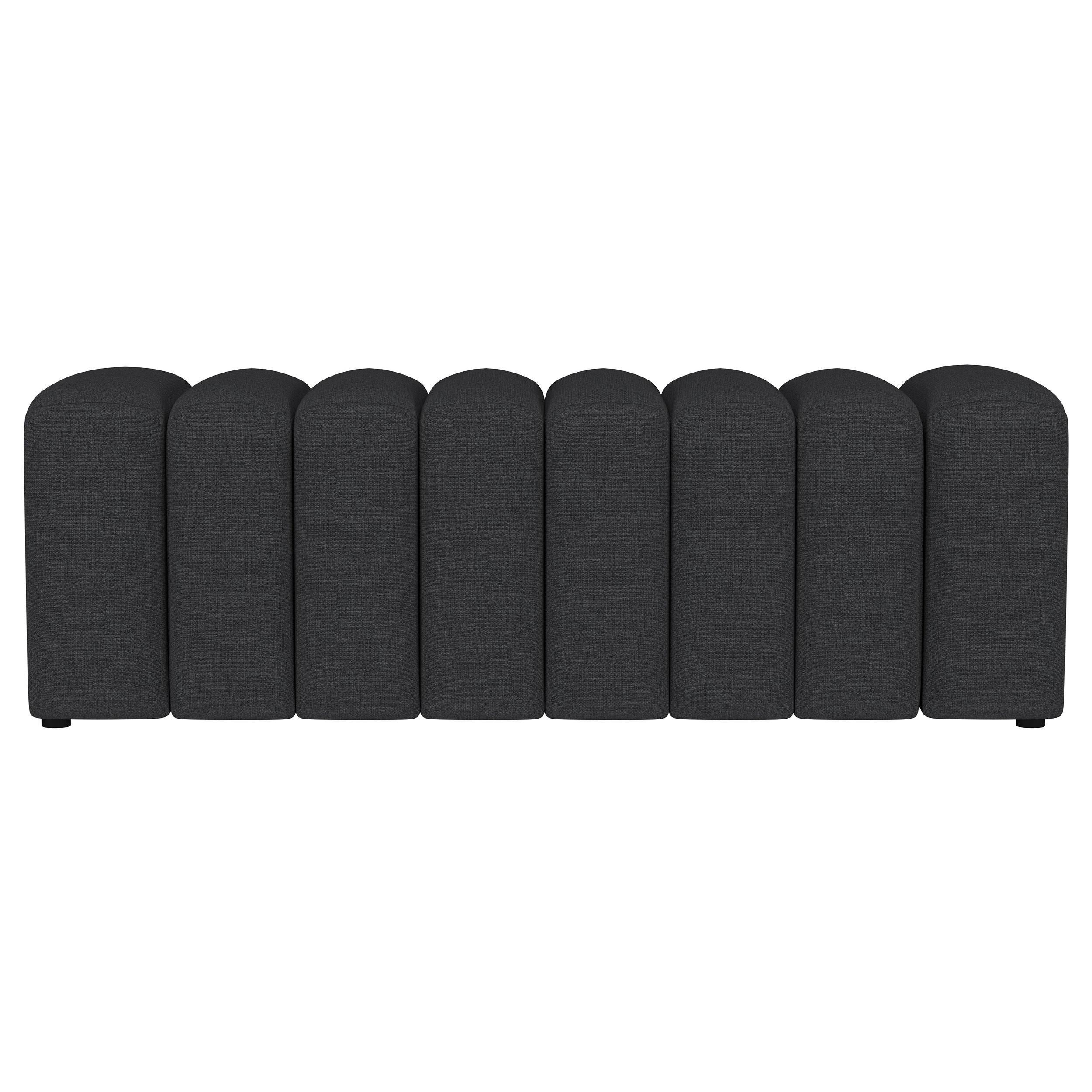 Coaster Furniture Summer 910294 Fabric Upholstered Tufted Accent Bench - Charcoal - Image 2