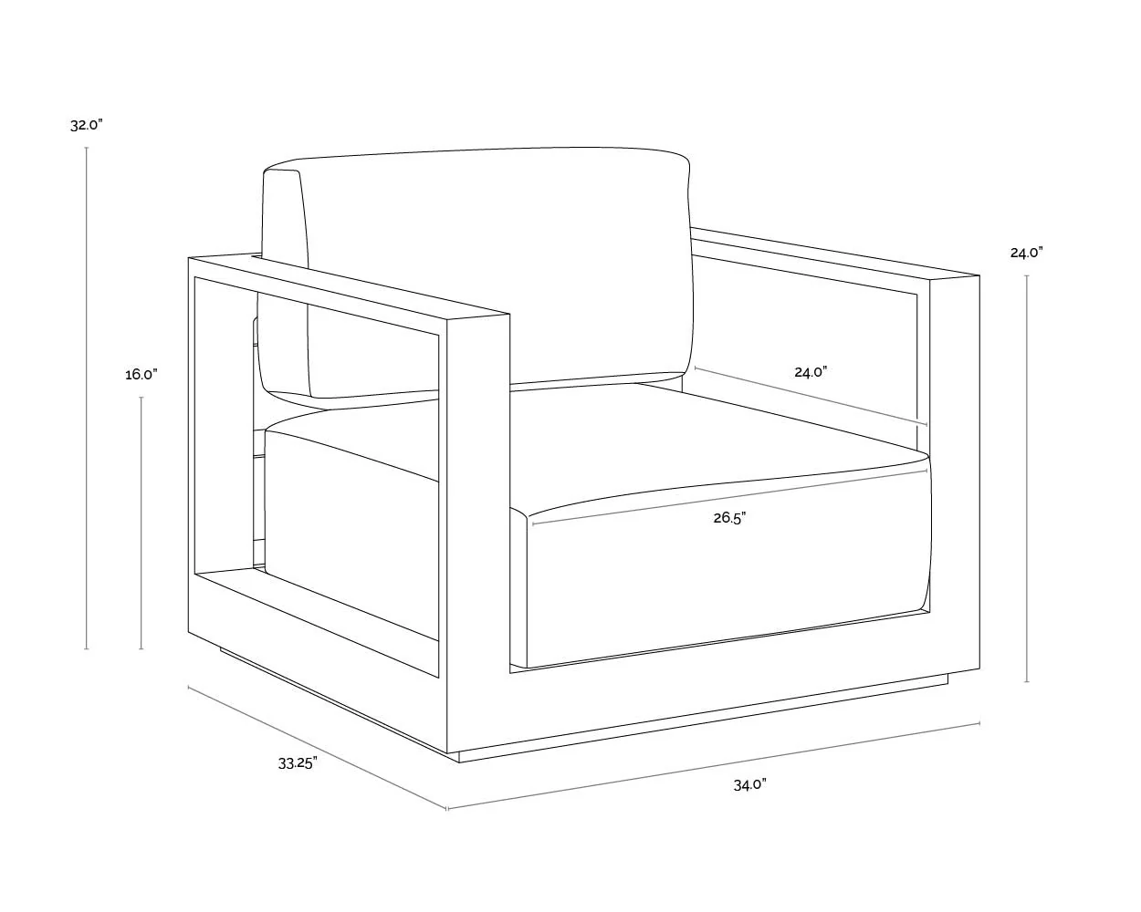 Tavira Armchair - Greige - Stinson White - Image 2