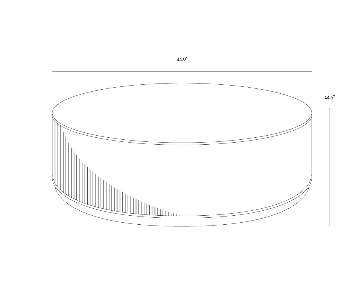 Kalla Coffee Table - Round - Charcoal - Image 3