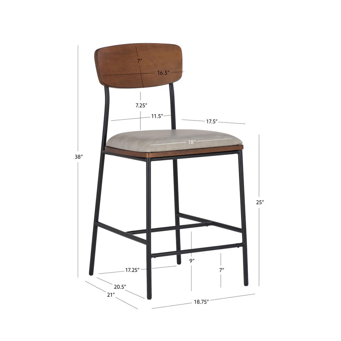 TELACO COUNTER STOOL CREAM 23B2022CSCRM - Image 3