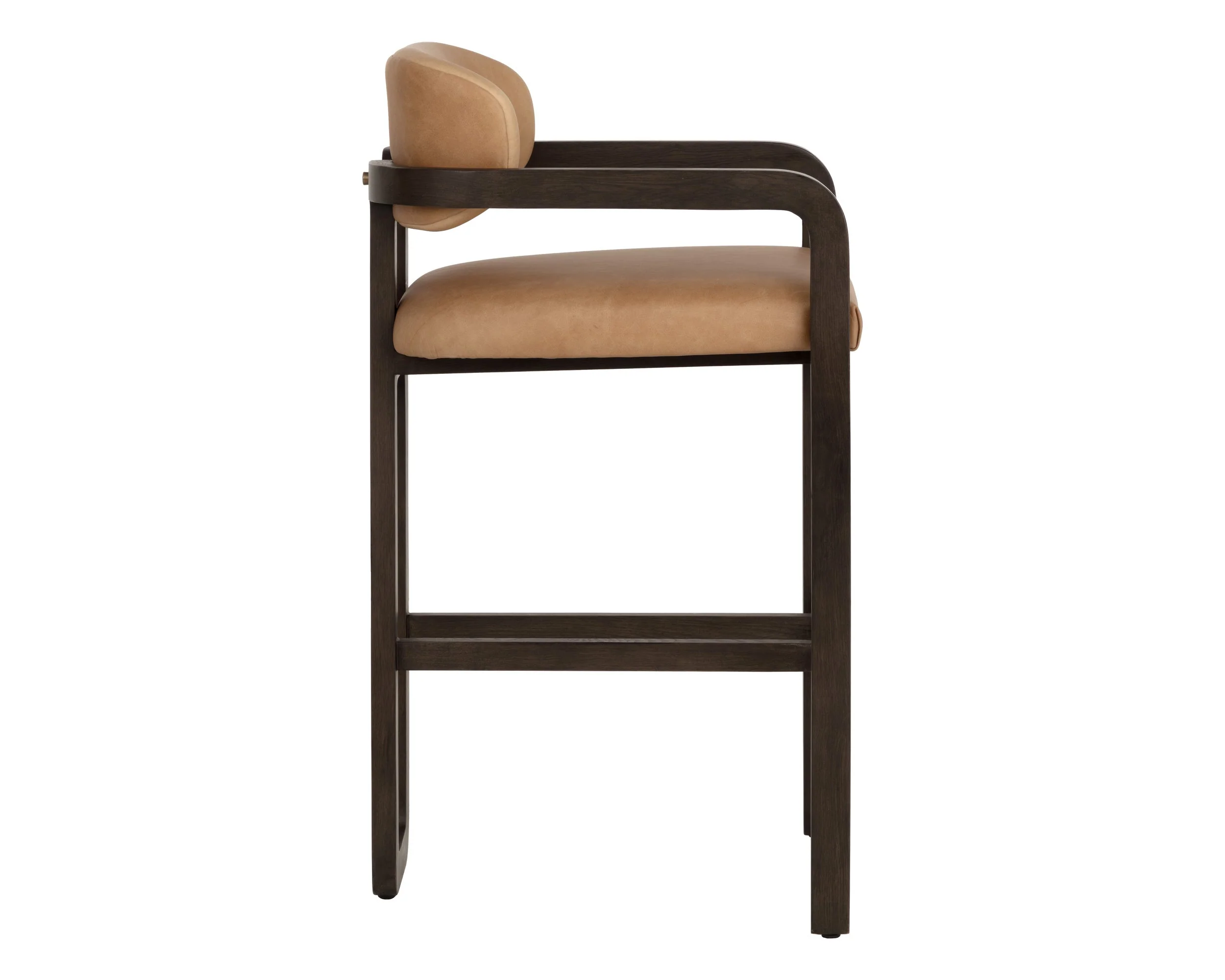 Madrone Barstool - Brown - Ludlow Sesame Leather - Image 3