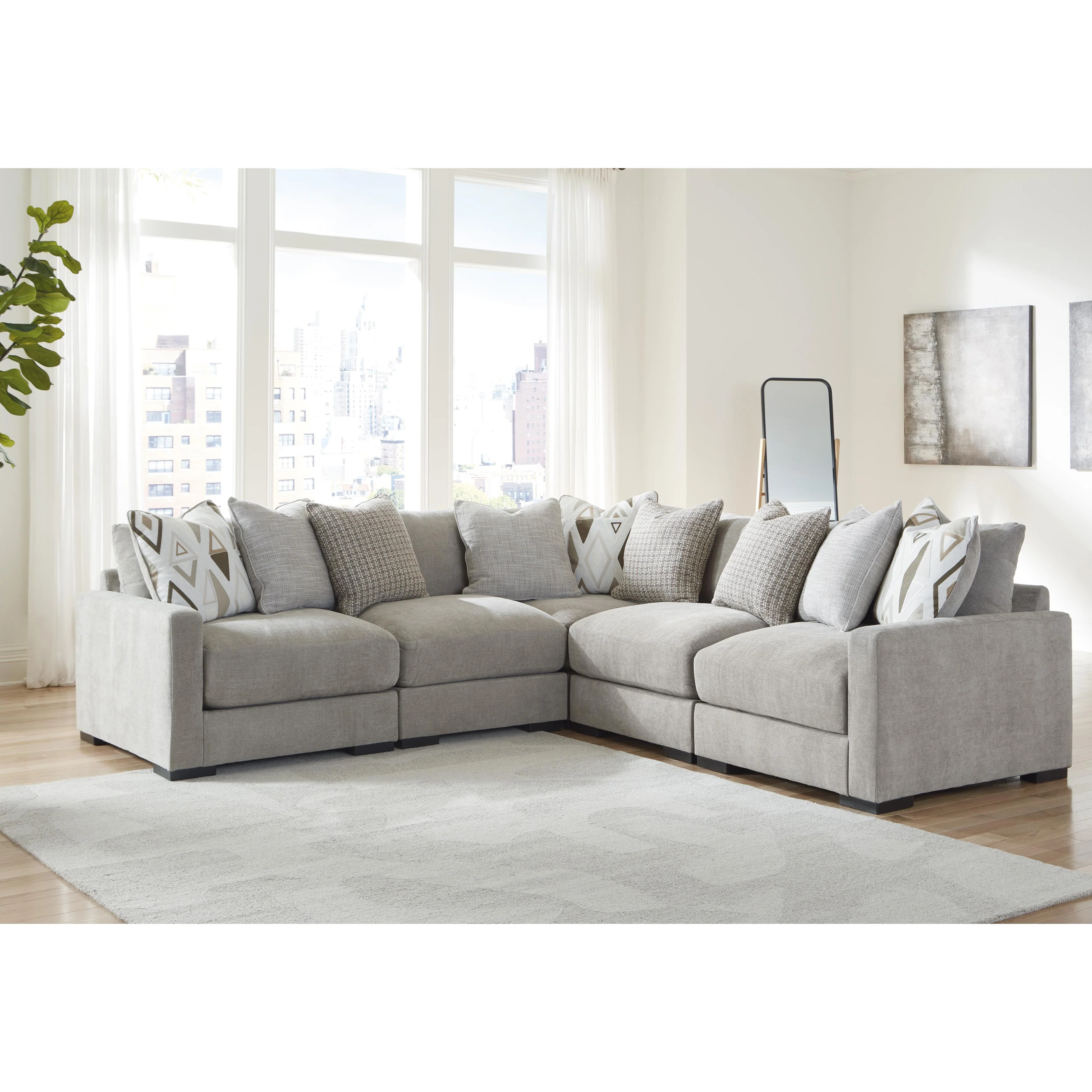 Benchcraft Aslan Court 20305S6 5 pc Sectional - Image 2