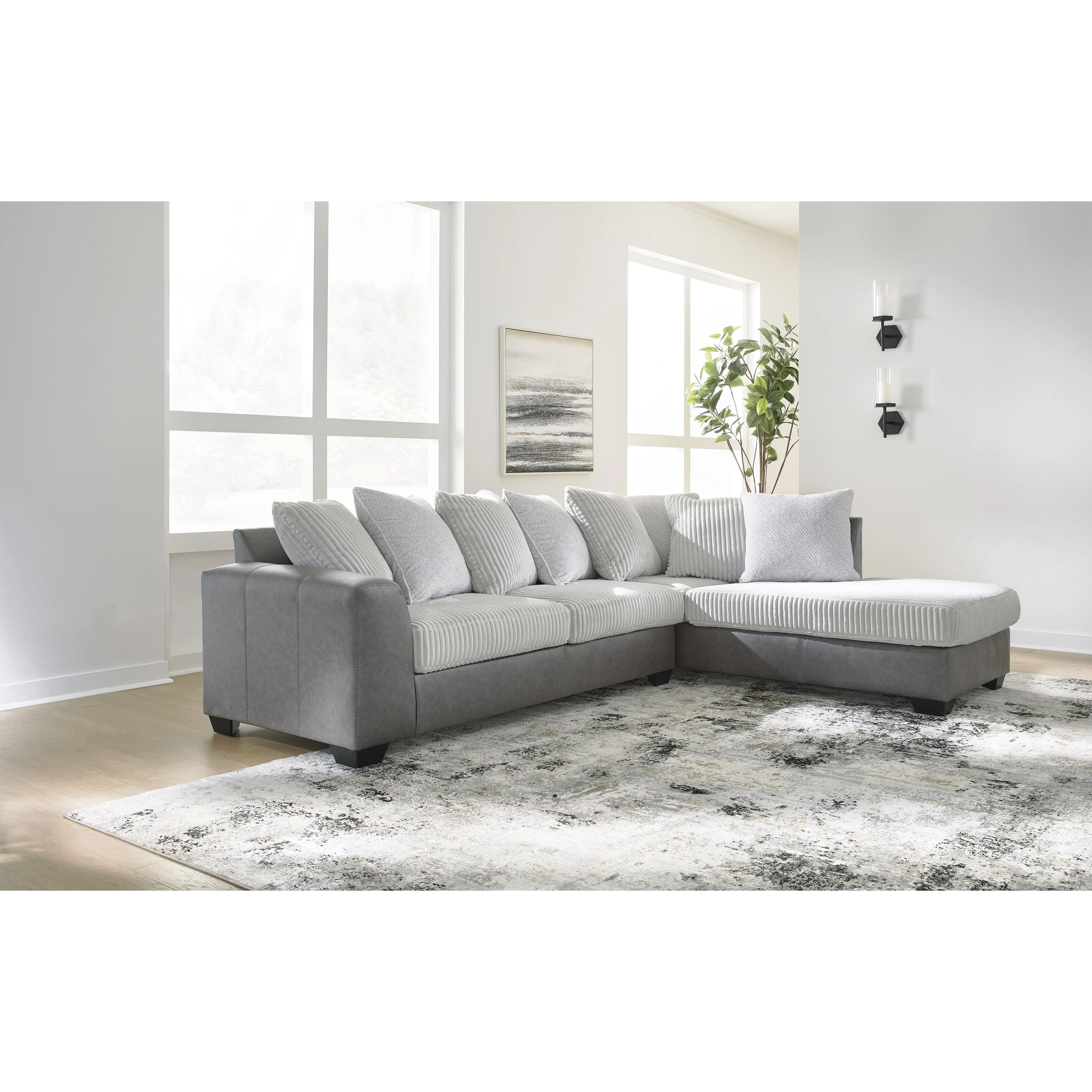 Benchcraft Clairette Court 31503S2 2 pc Sectional with Chaise - Image 2