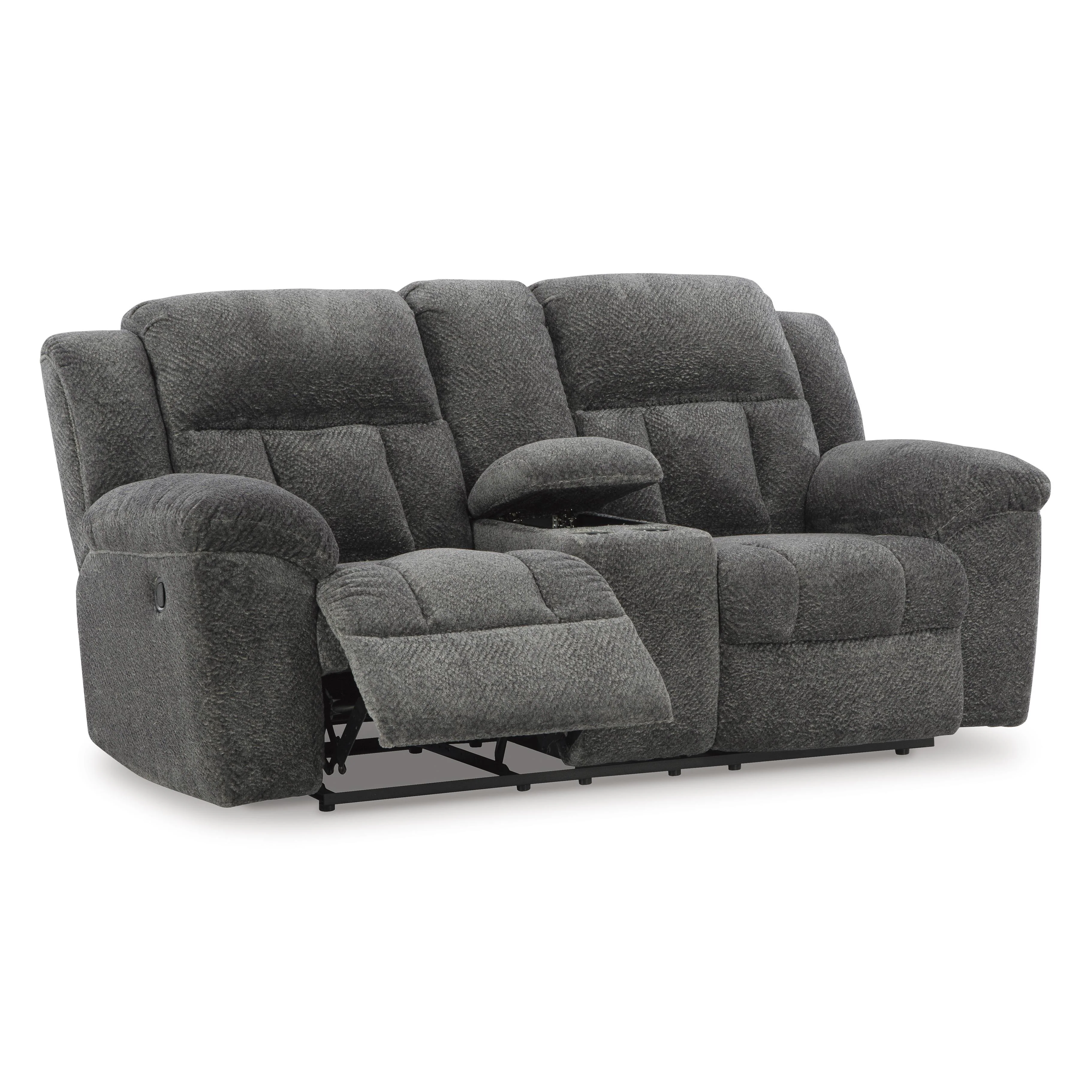 Signature Design by Ashley Frohn 3740694 Double Reclining Loveseat with Console - Image 2