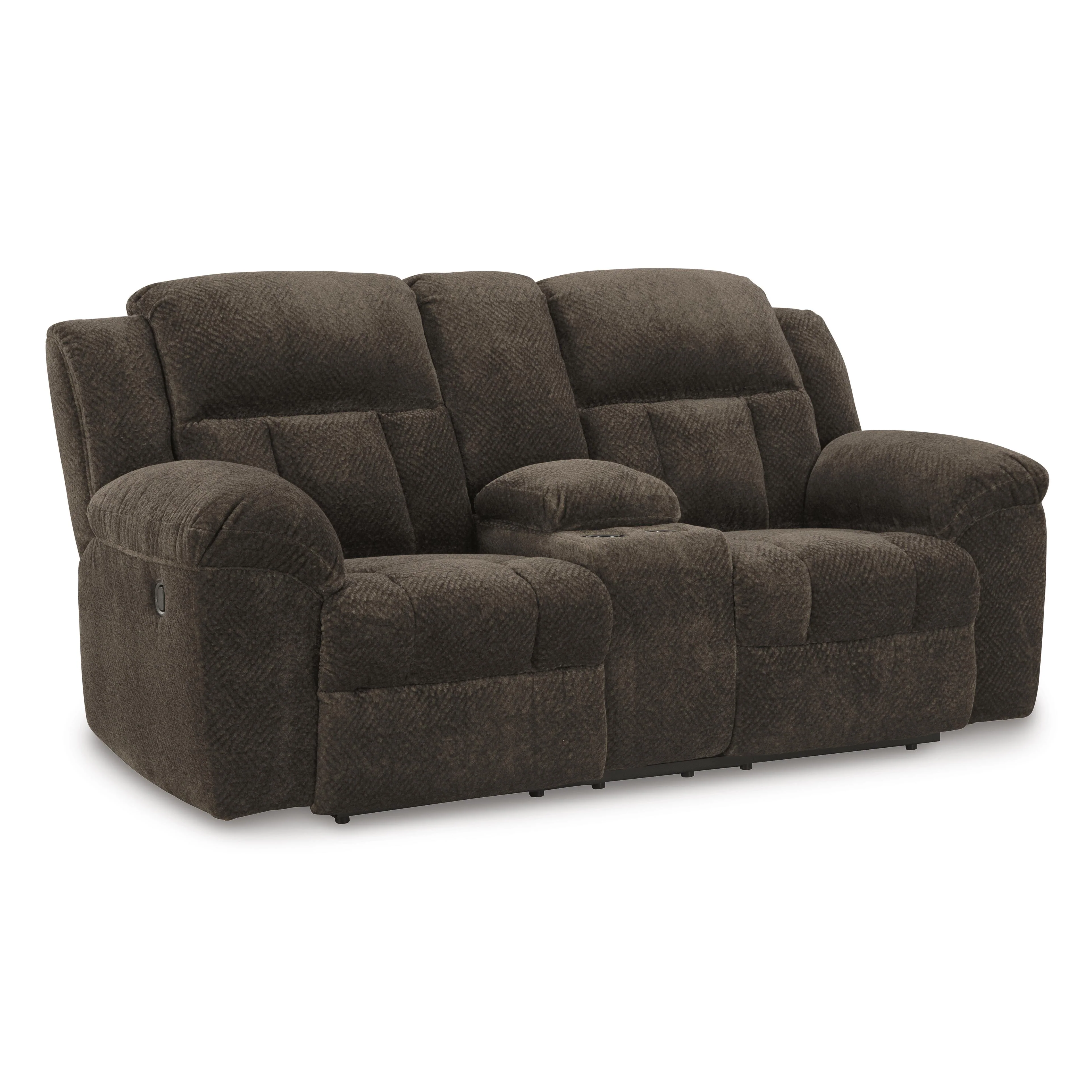 Signature Design by Ashley Frohn 3740794 Double Reclining Loveseat with Console - Image 1