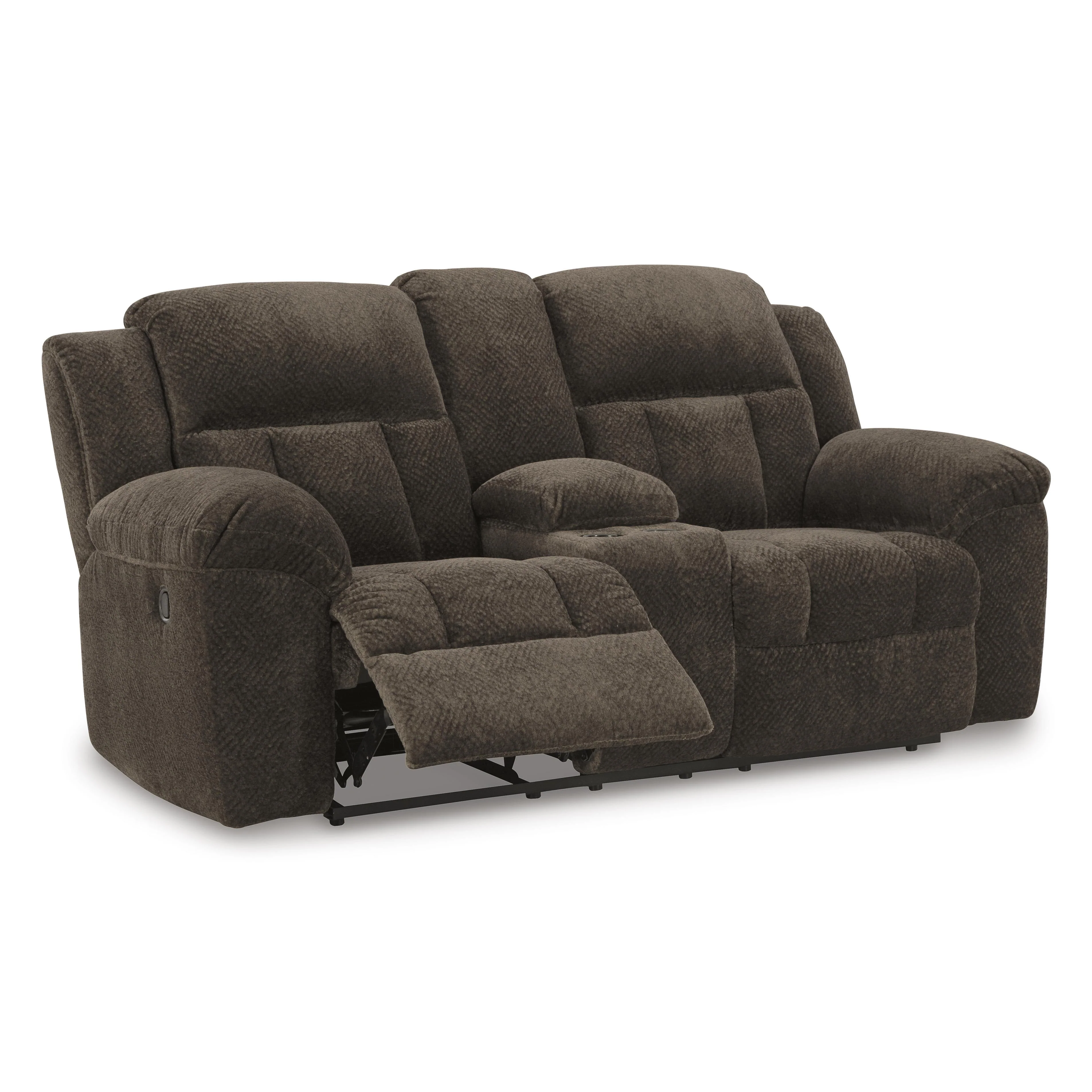 Signature Design by Ashley Frohn 3740794 Double Reclining Loveseat with Console - Image 2
