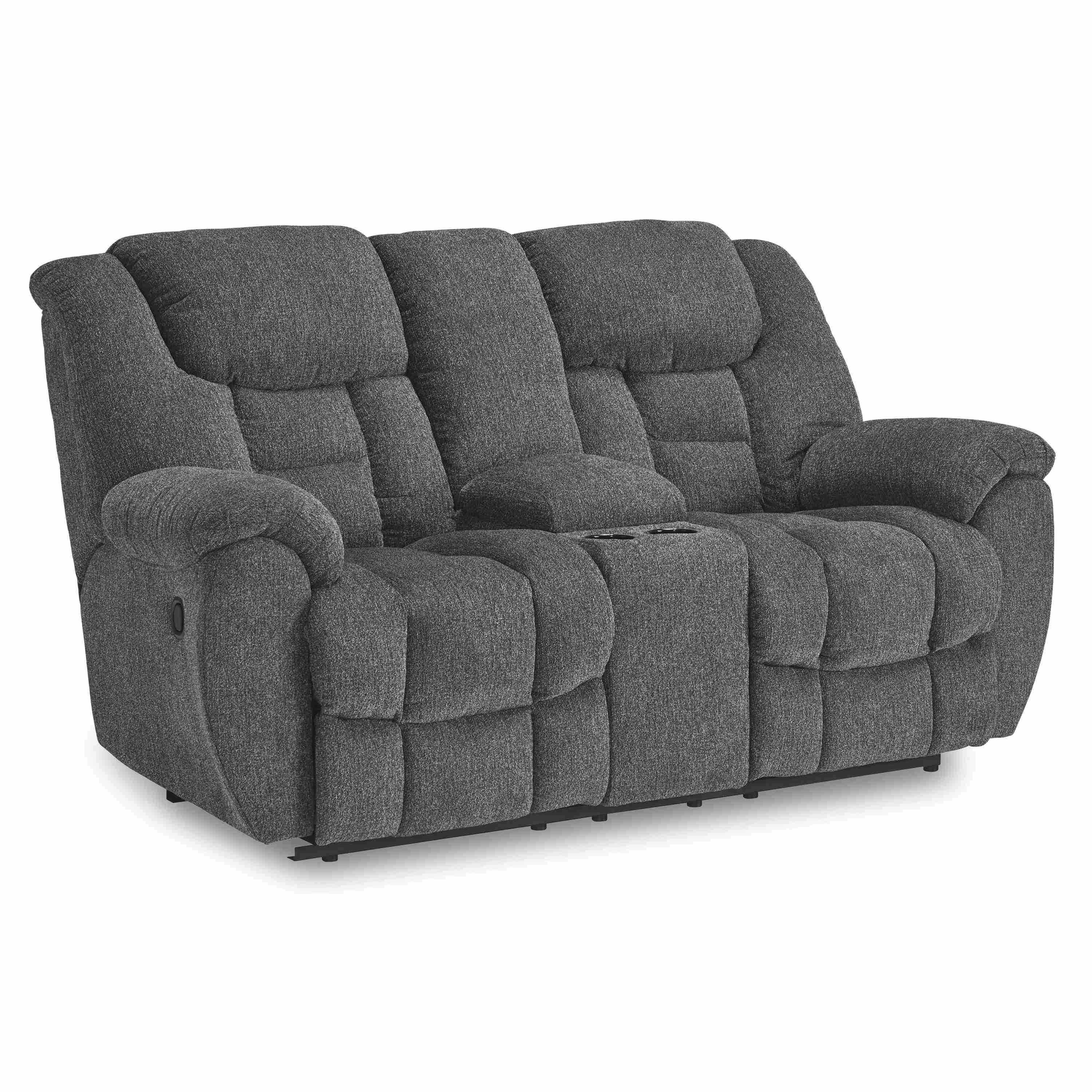 Signature Design by Ashley Foreside 3810494 Double Reclining Loveseat with Console - Image 1