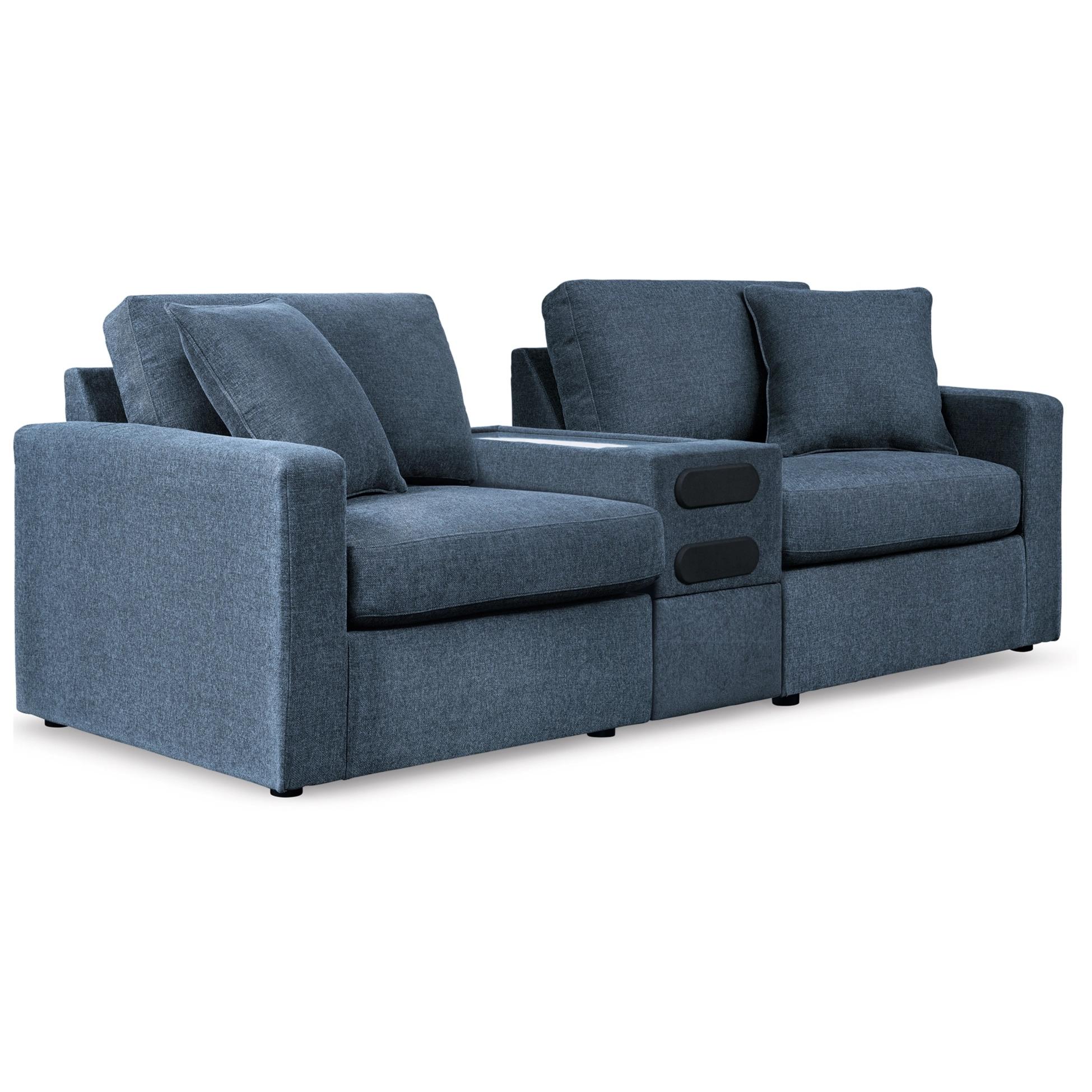 Signature Design by Ashley Modmax 92121S13 3 pc Sectional Loveseat with Audio System - Image 1