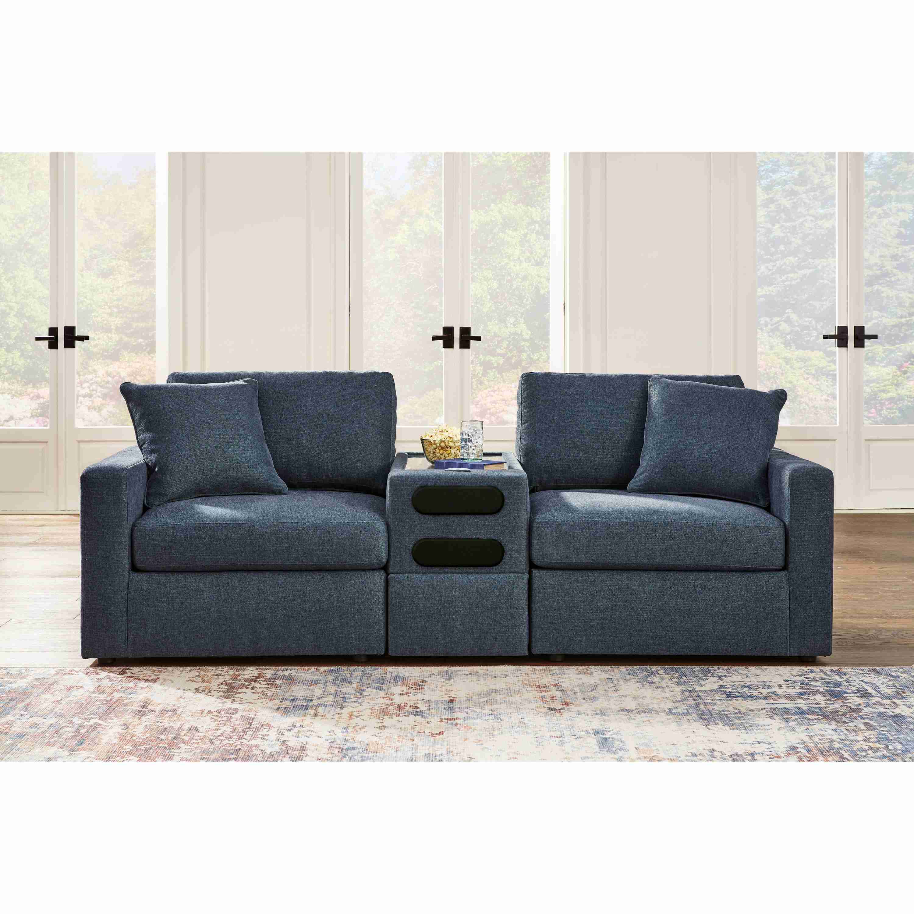 Signature Design by Ashley Modmax 92121S13 3 pc Sectional Loveseat with Audio System - Image 2