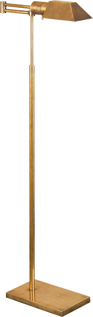 Studio Swing Arm Floor Lamp | Hand-Rubbed Antique Brass - Image 1