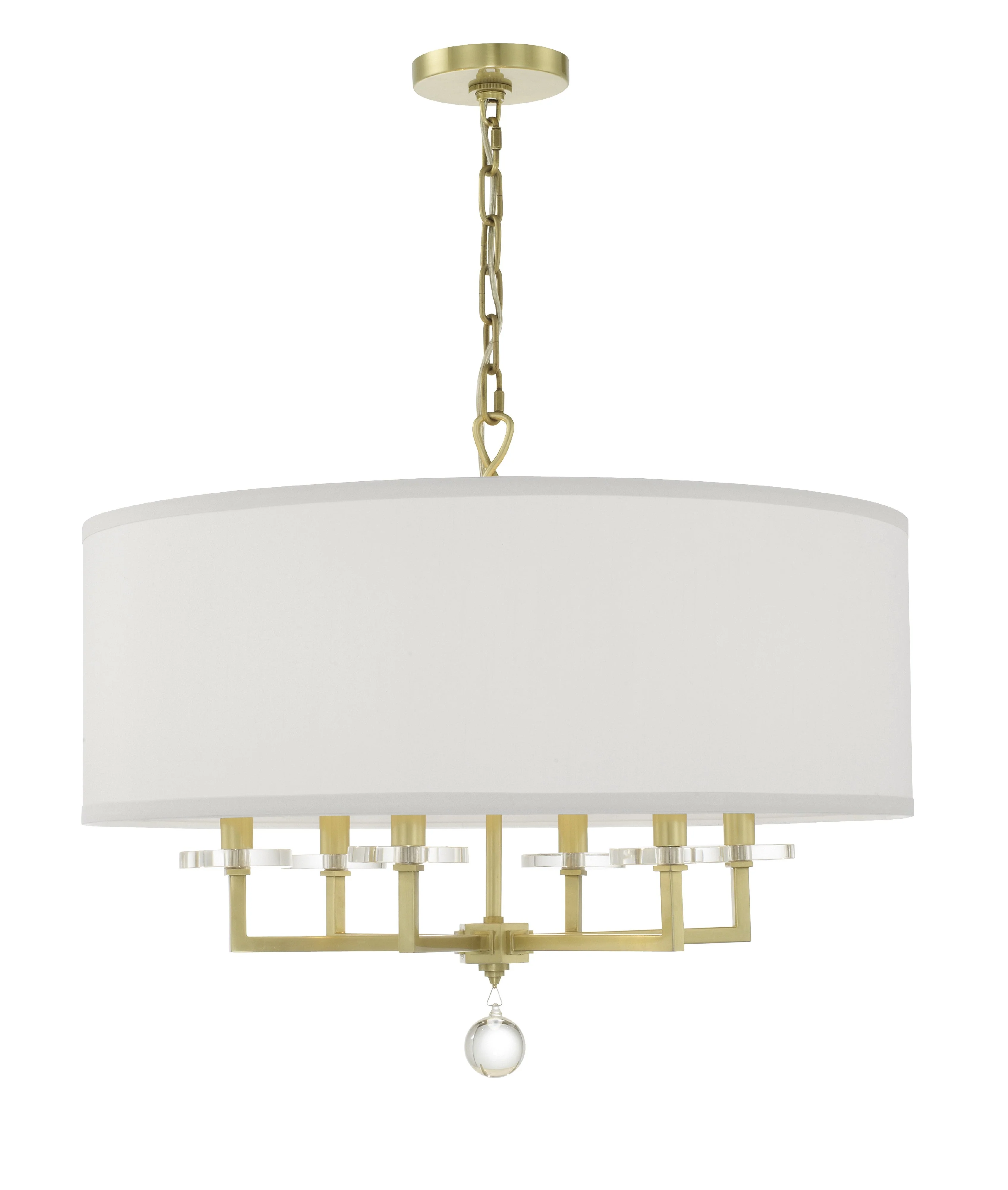 Paxton 25.5” Aged Brass Chandelier