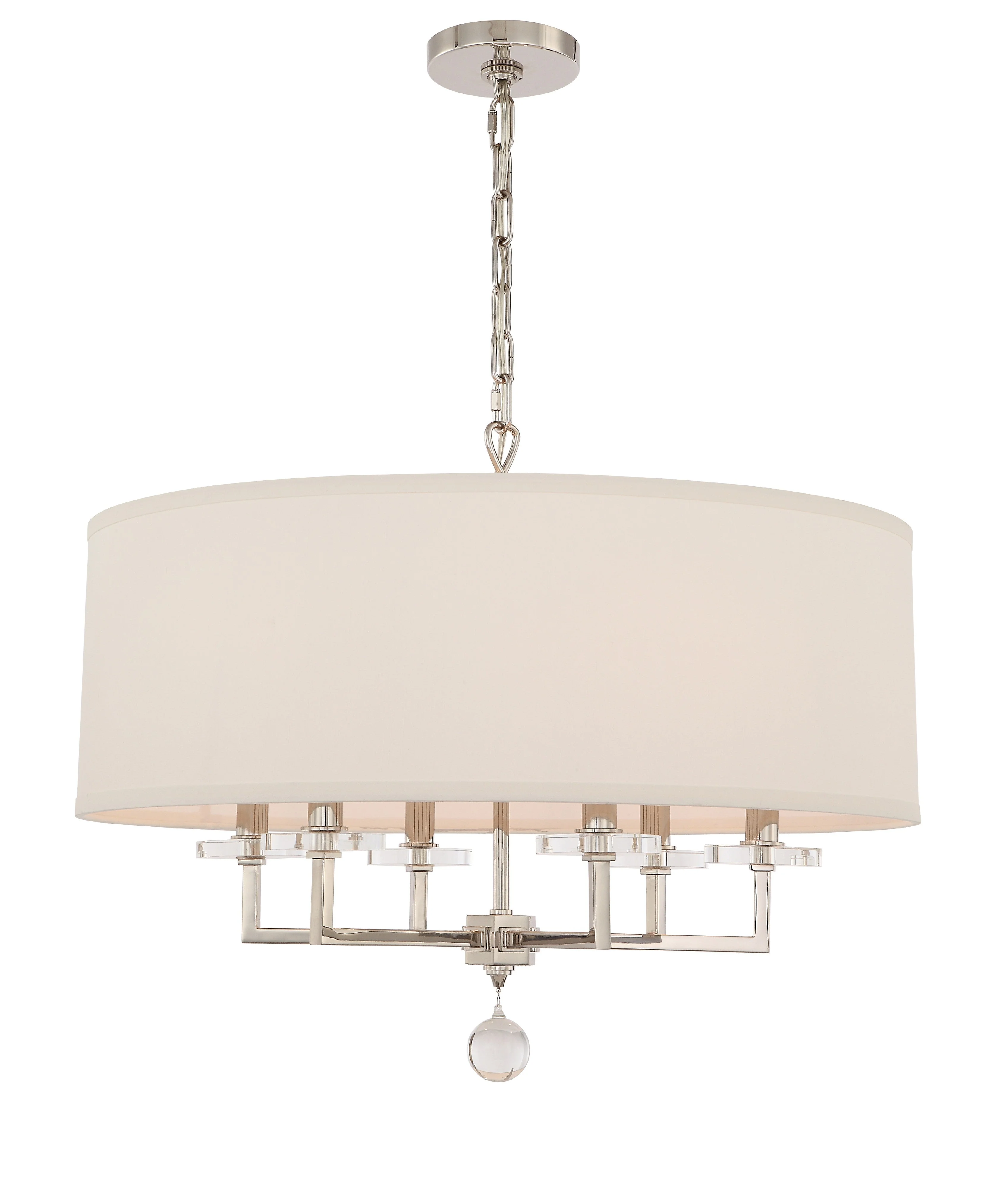 Paxton 25.5” Polished Nickel Chandelier