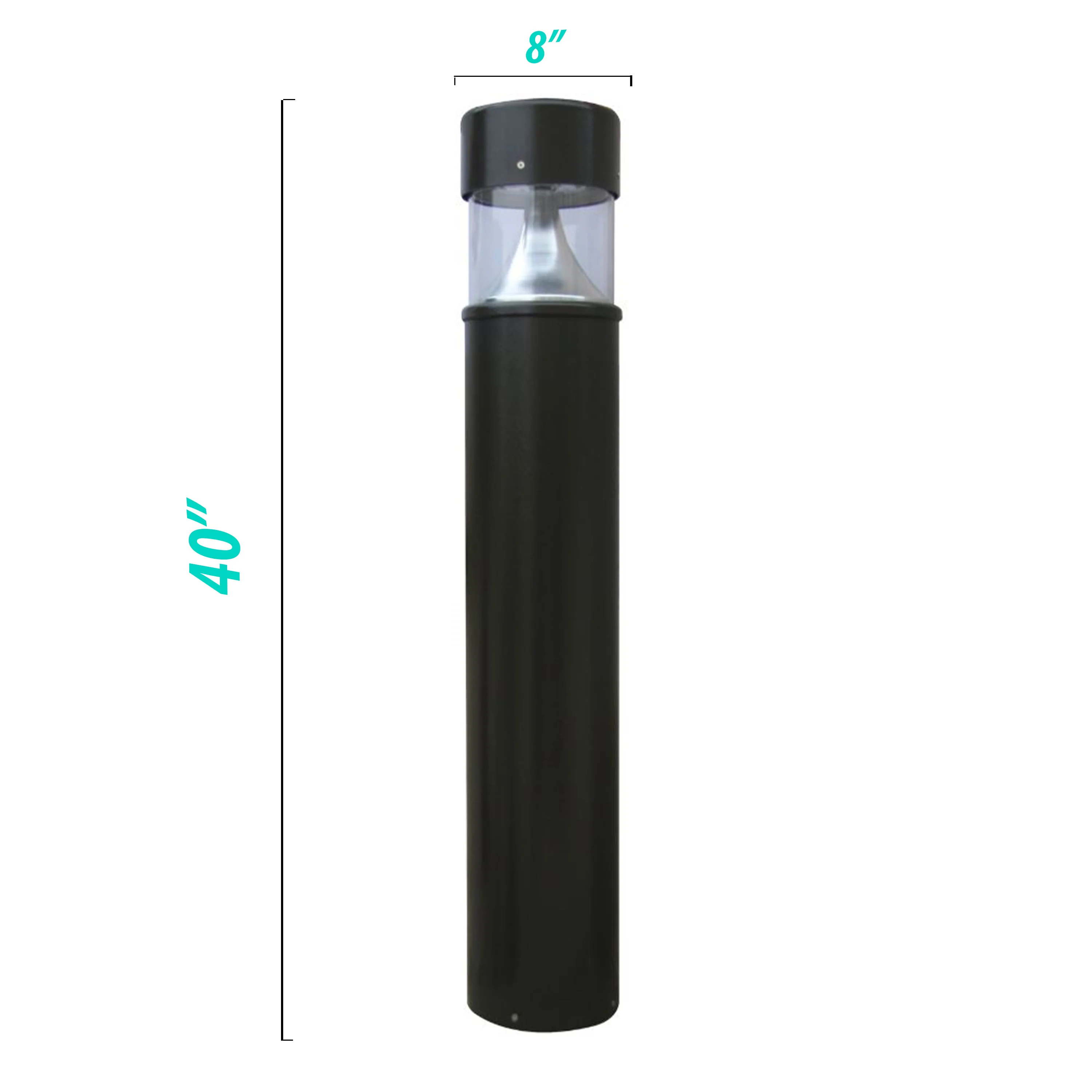 8" LED Bollard Landscape Light - 5000K -Flat Top - Image 3