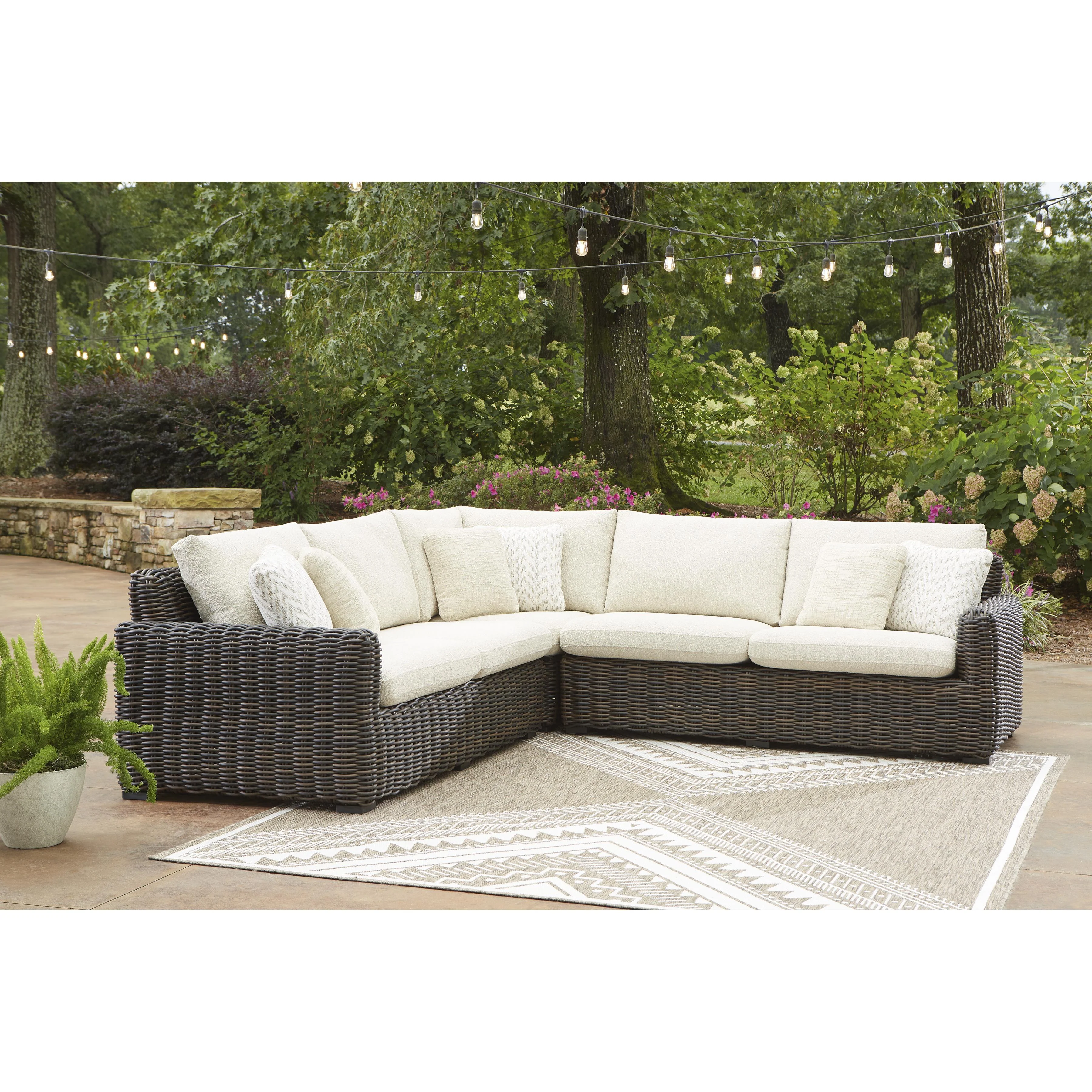 Signature Design by Ashley Kimora P711P1 3 pc Outdoor Sectional - Image 1