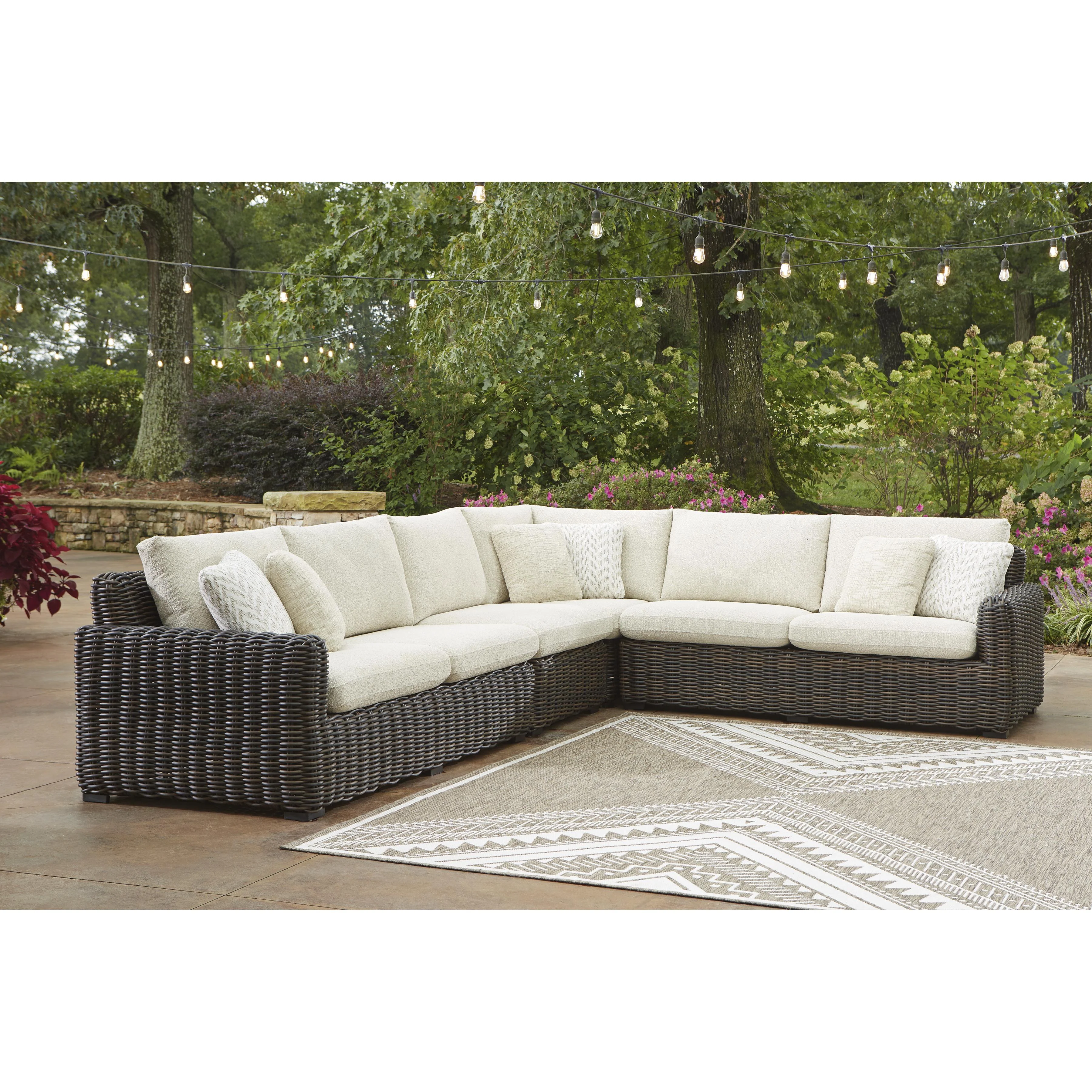 Signature Design by Ashley Kimora P711P2 4 pc Outdoor Sectional - Image 2