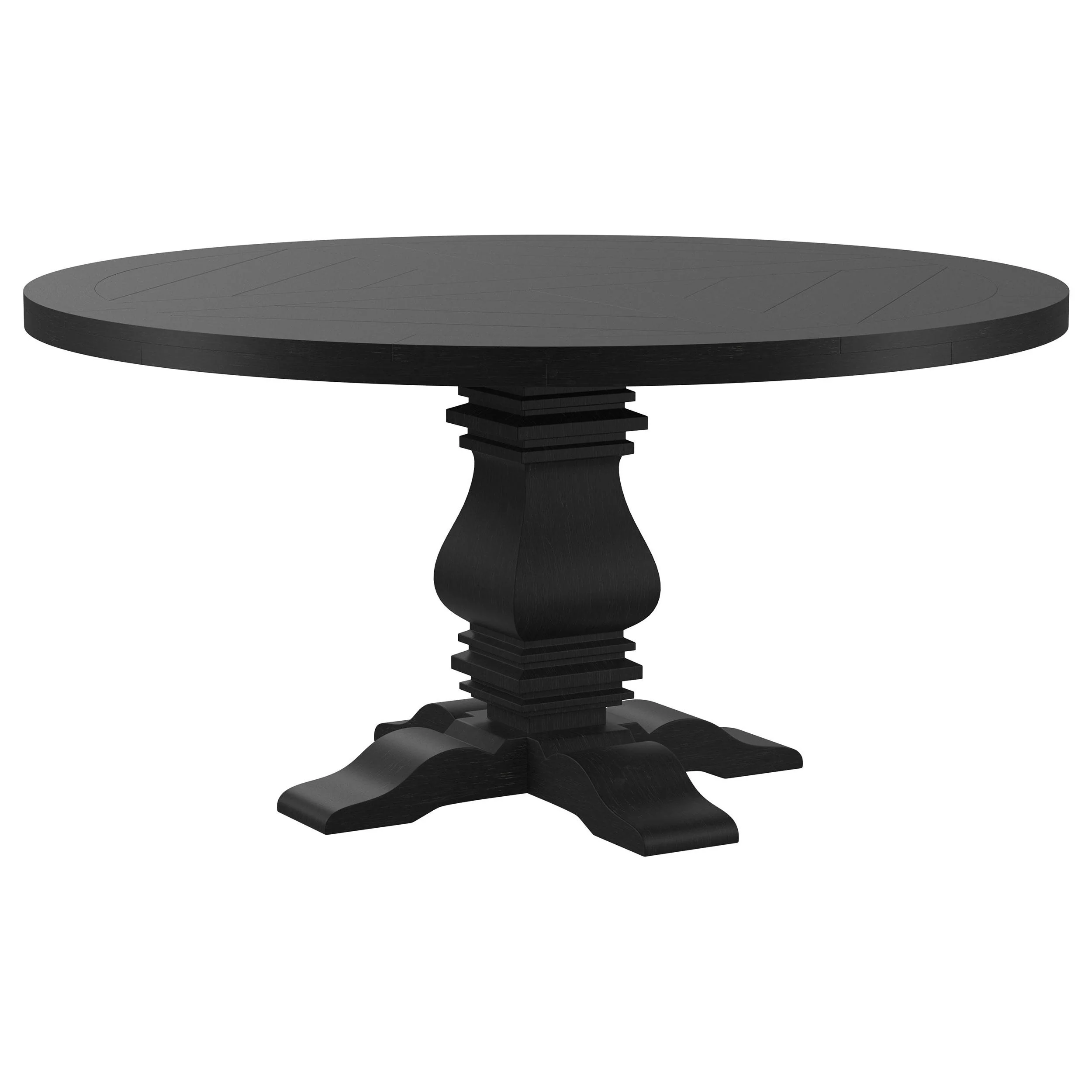 Coaster Furniture Florence 115530 Round 60-inch Pedestal Base Dining Table - Black - Image 1