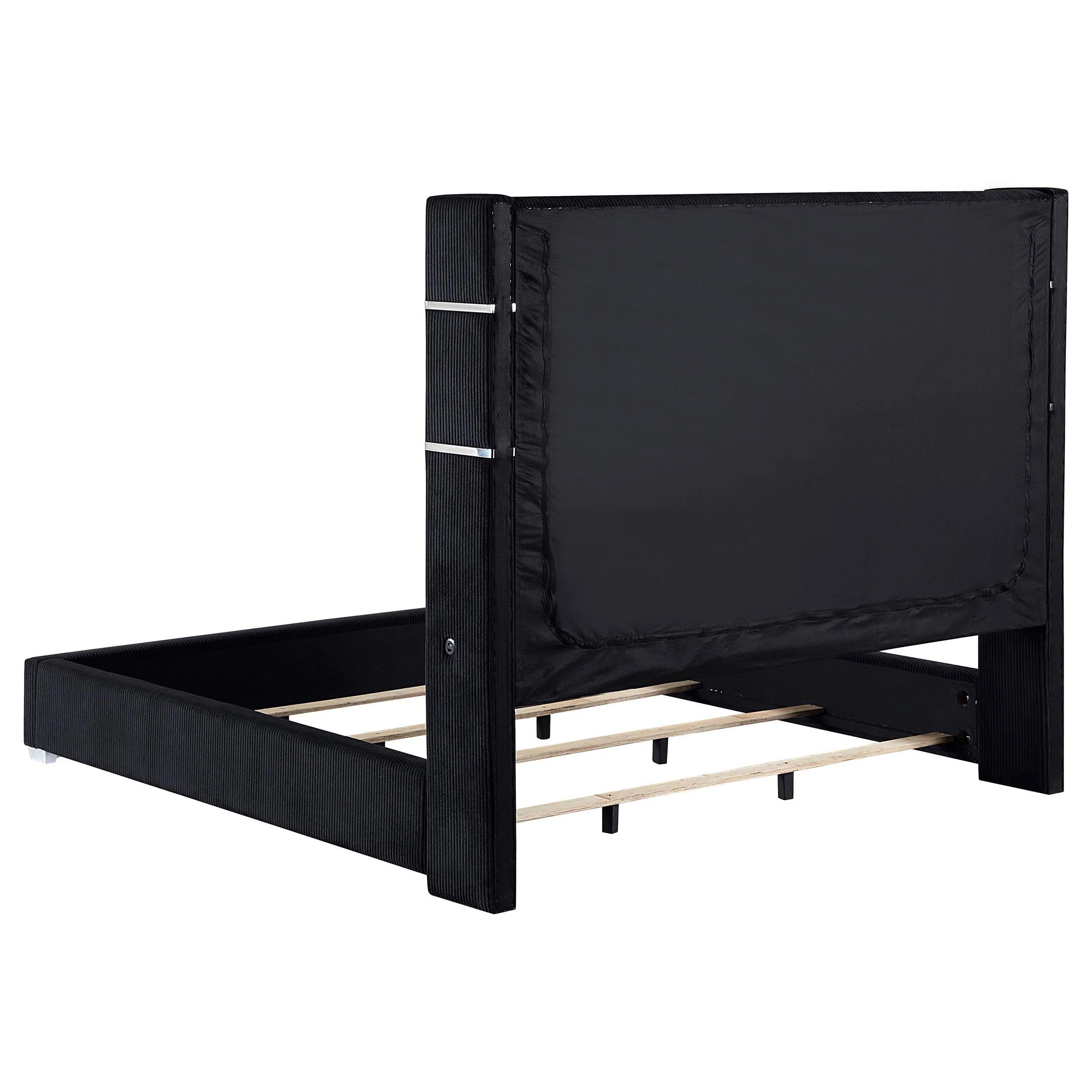 Coaster Furniture Tisdall 306031KW Upholstered Cal King Flame Visualizer Bed - Black - Image 3