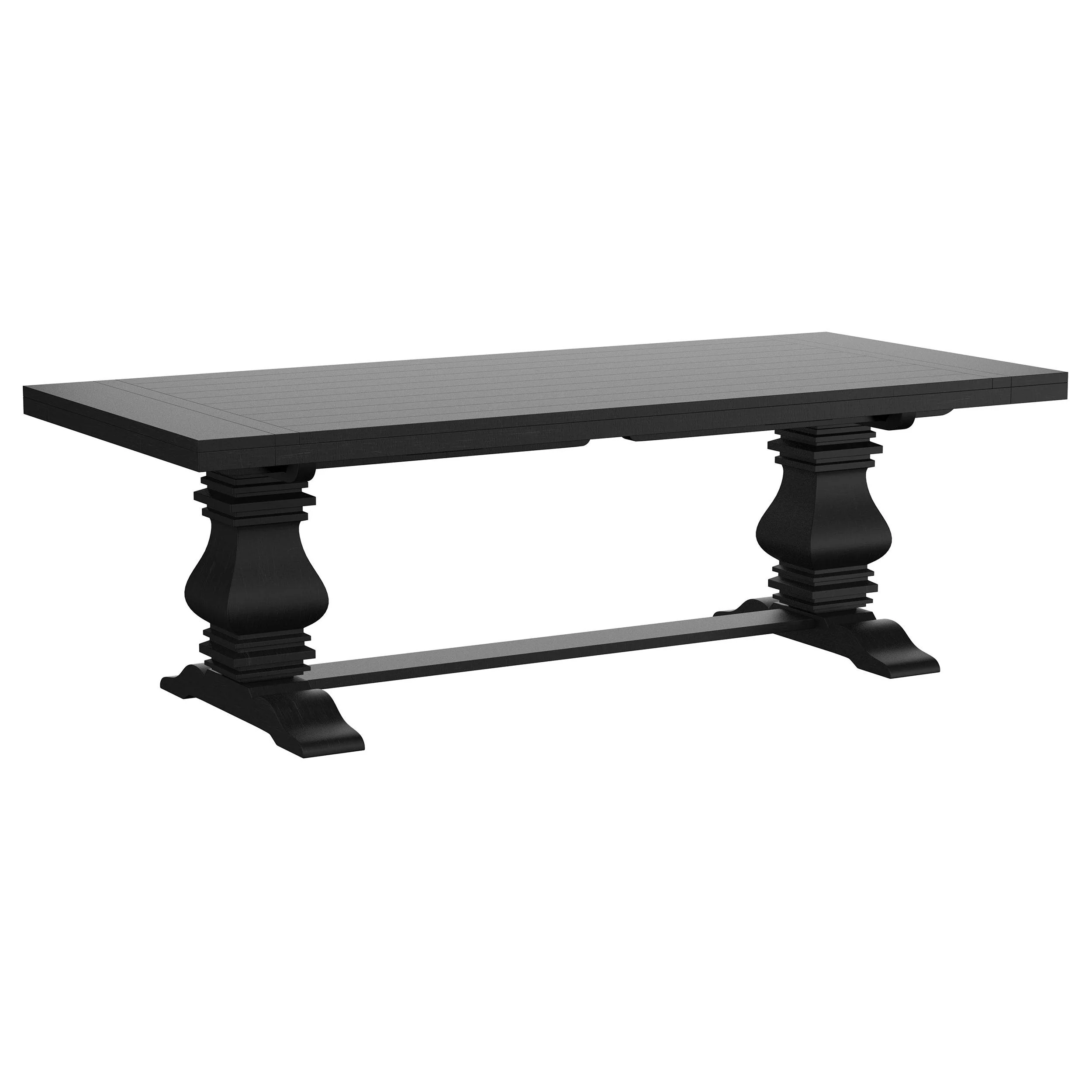 Coaster Furniture Florence 115531 126-inch Extension Dining Table - Distressed Black - Image 1