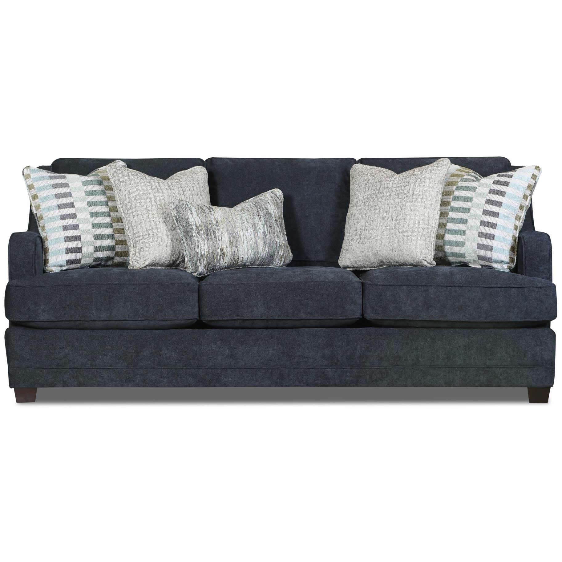 Fusion Furniture Stationary Fabric Sofa 7000-00KP ELISE INK - Image 1