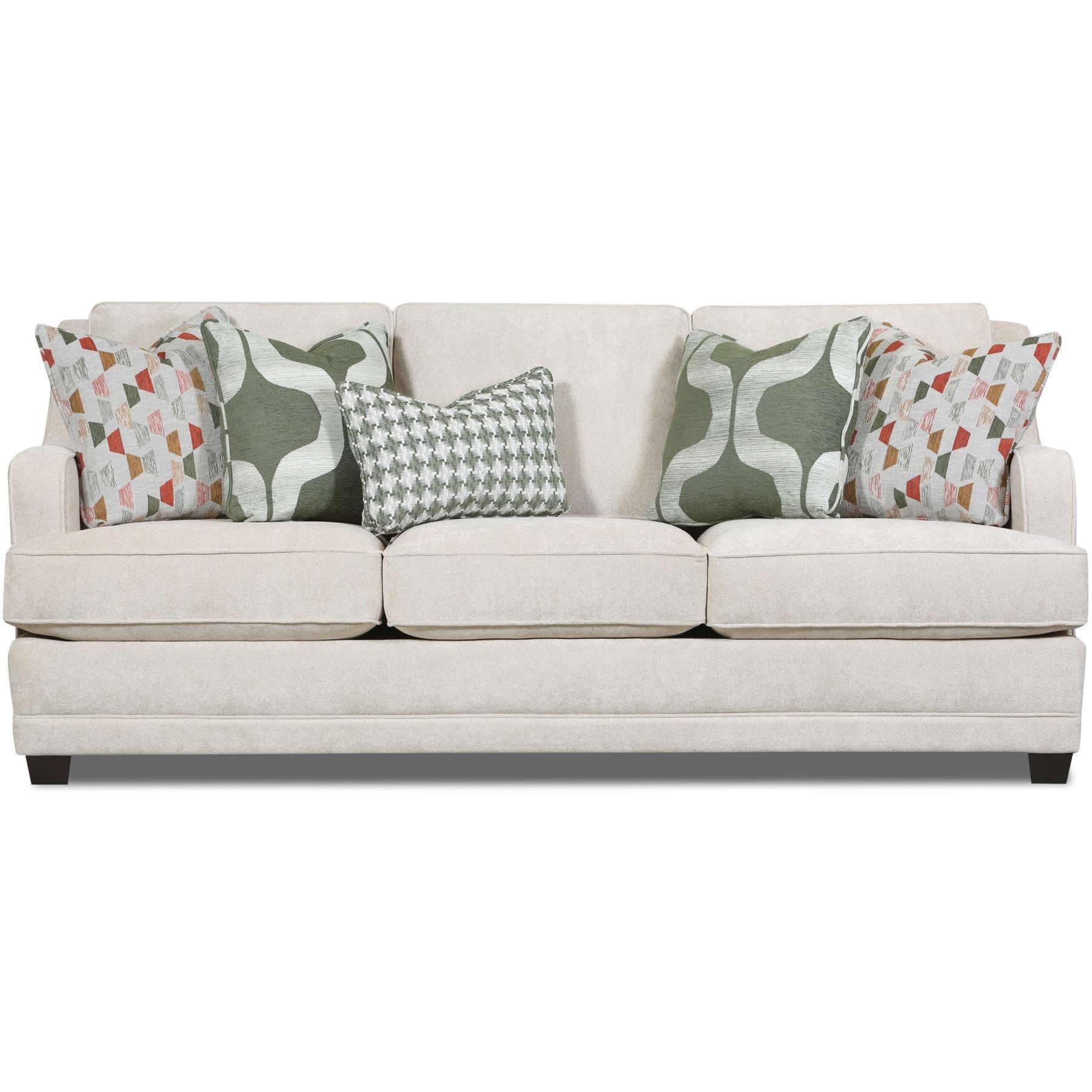 Fusion Furniture Stationary Fabric Sofa 7000-00KP GLAM SQUAD SAND - Image 1