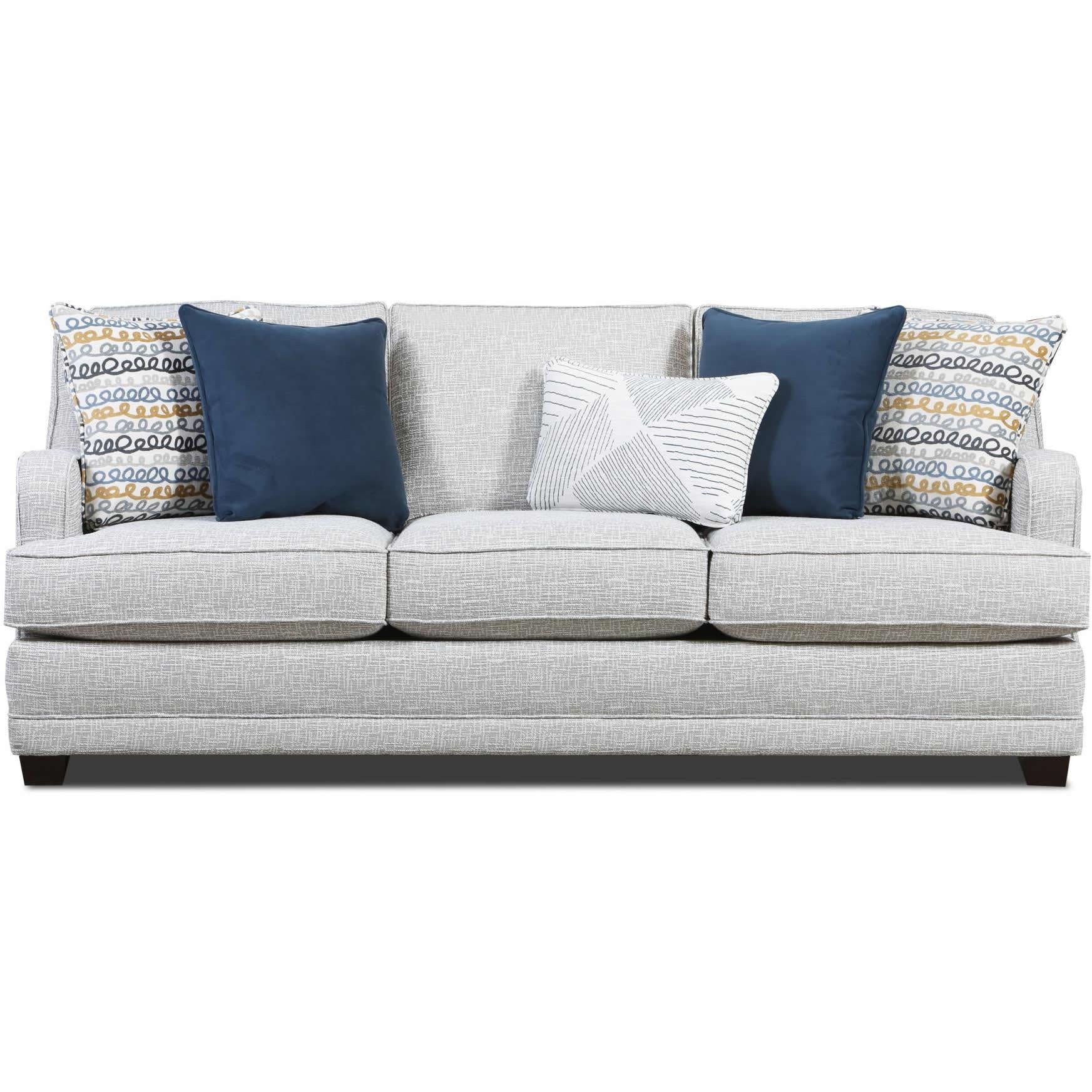 Fusion Furniture Stationary Fabric Sofa 7000-00KP HARMER PLATINUM - Image 1