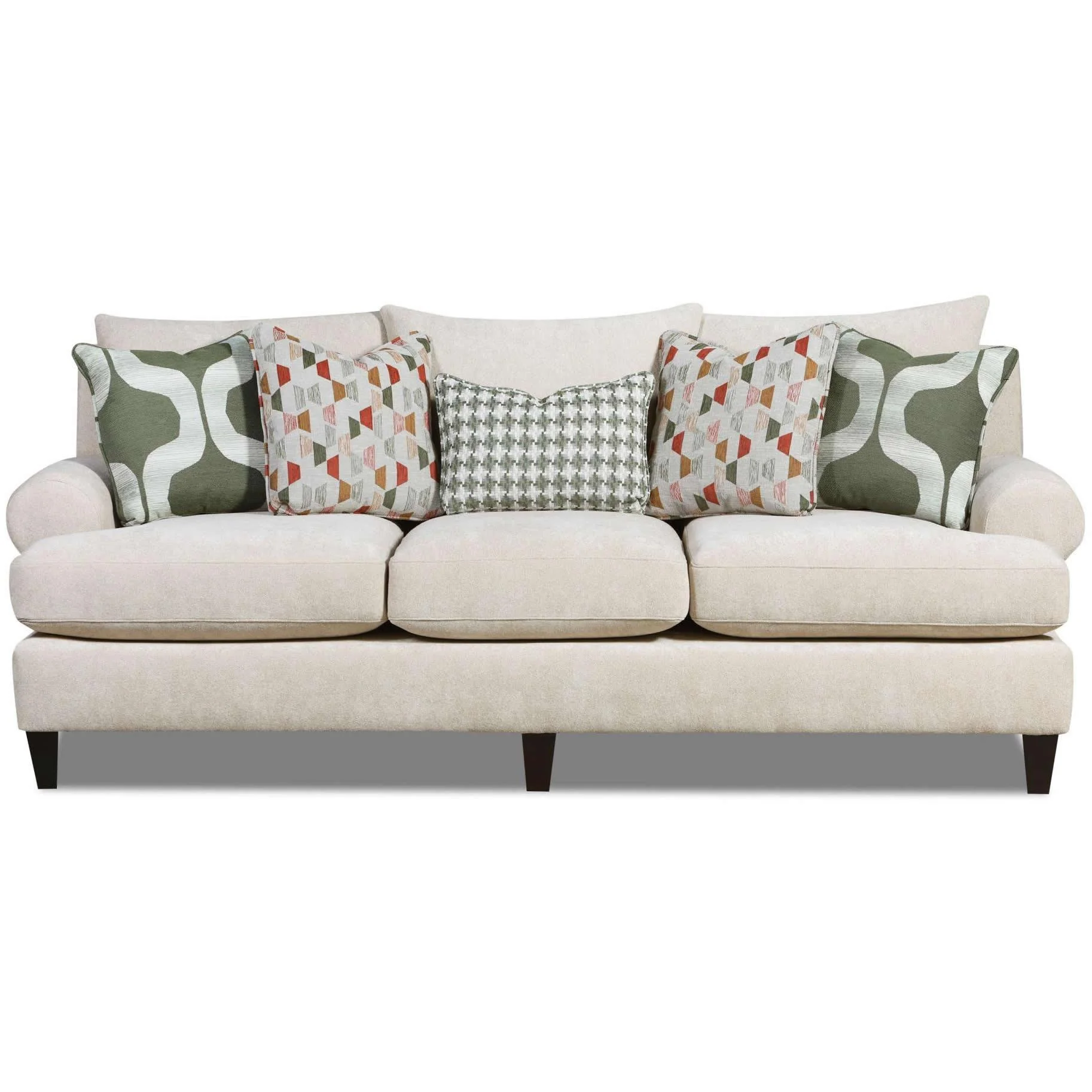 Fusion Furniture Stationary Fabric Sofa 7005-00KP GLAM SQUAD SAND - Image 1