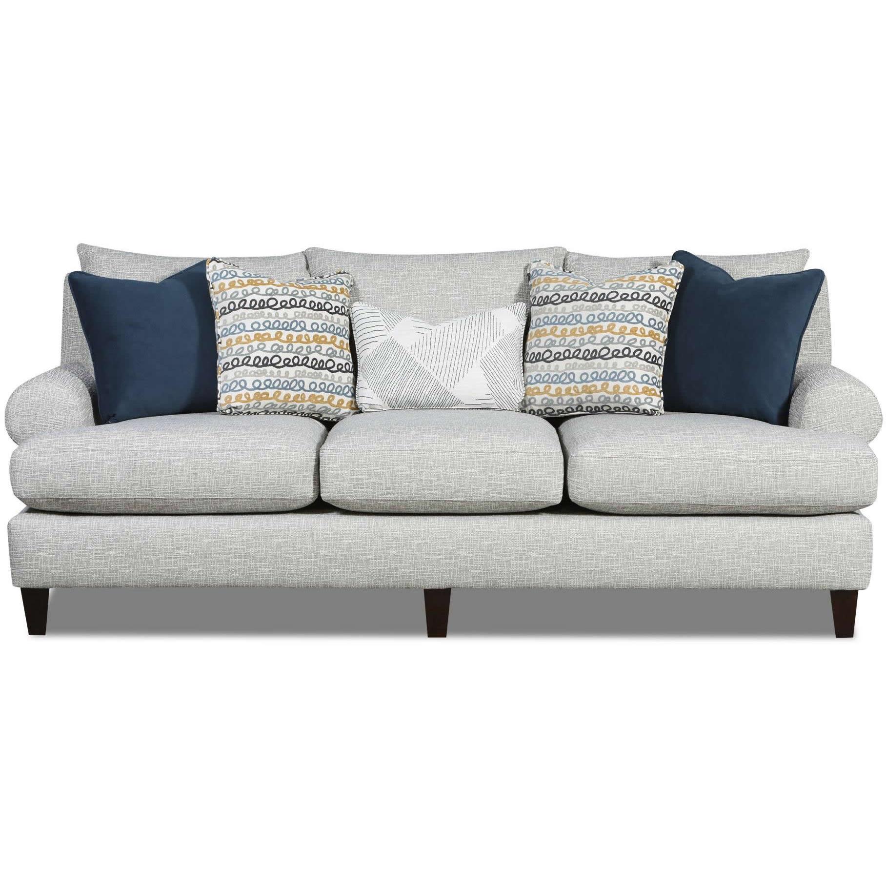 Fusion Furniture Stationary Fabric Sofa 7005-00KP HARMER PLATINUM - Image 1