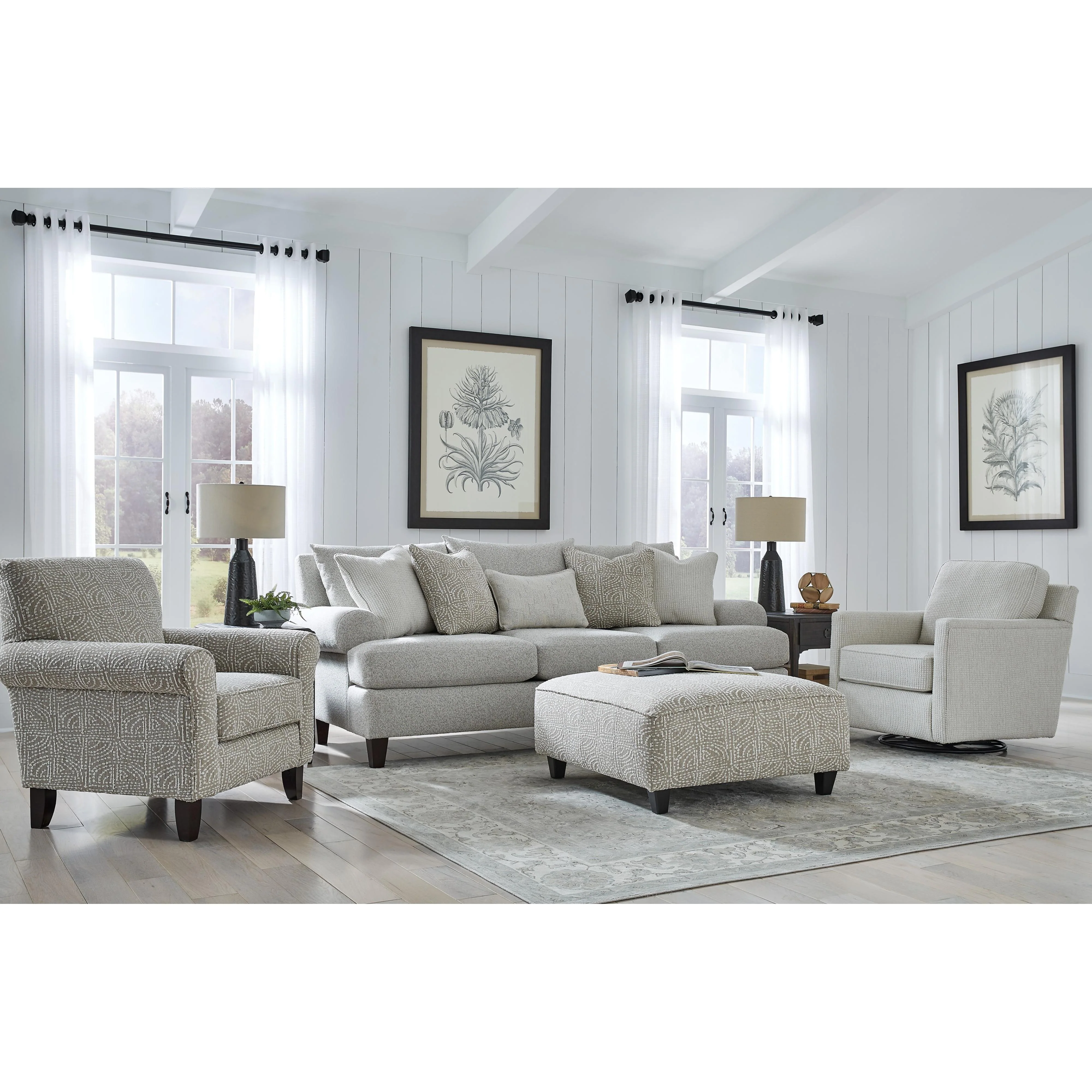 Fusion Furniture Stationary Fabric Sofa 7005-00KP HOGAN COTTON - Image 2